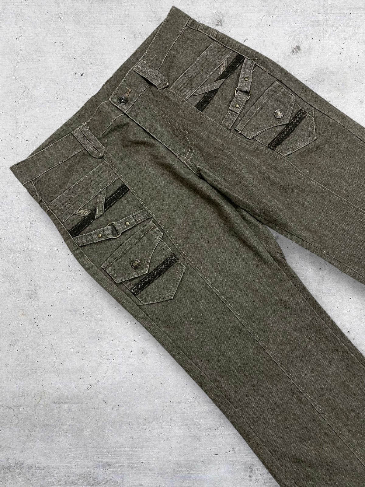Tornado Mart RARE FLASH TRASH 1990S JAPAN DESIGNER FLARED BUSH PANT Size US 30 / EU 46 - 4 Thumbnail