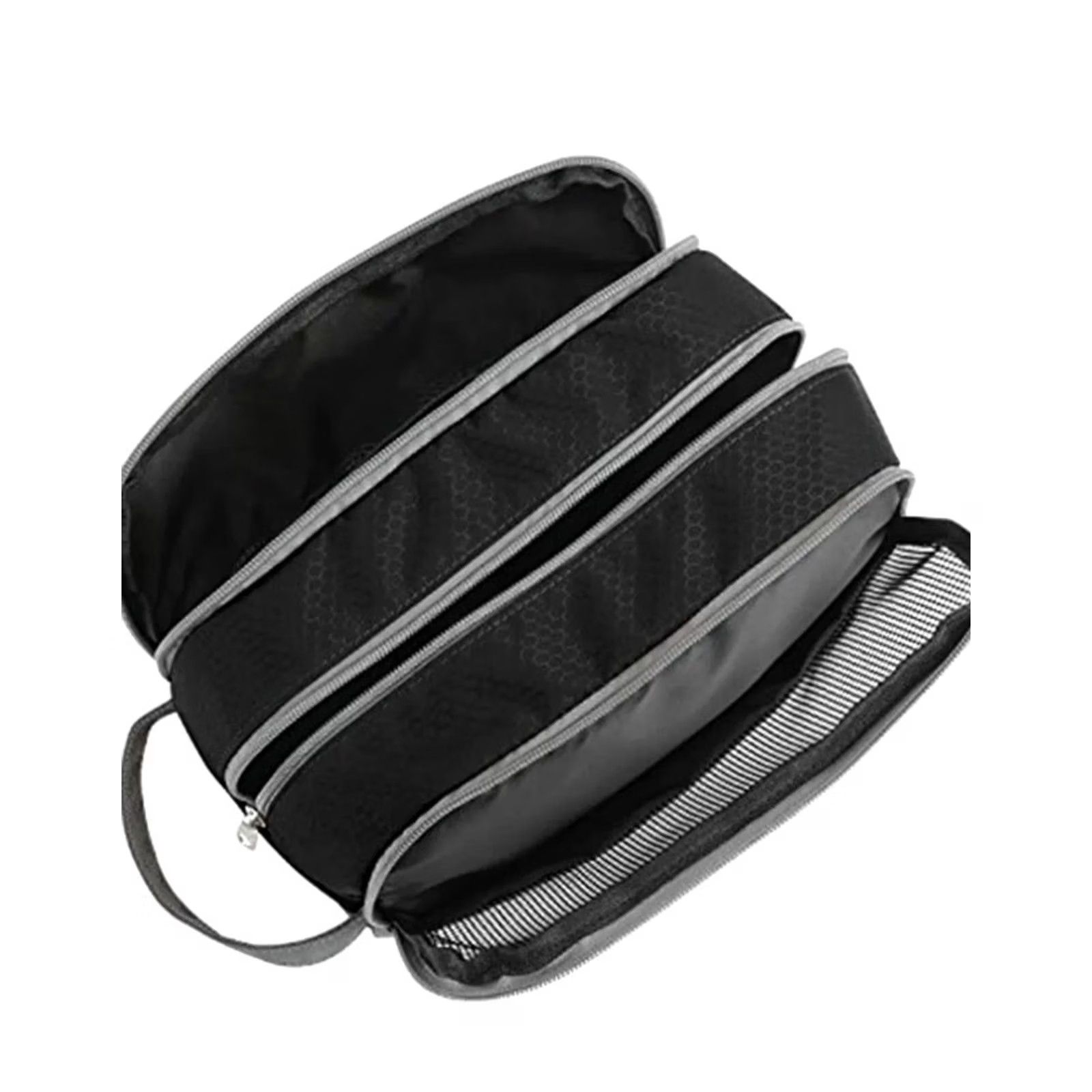 Vintage Gonex Toiletry Bag Dopp Kit Nylon Travel Organizer Black Small Men Zip Size ONE SIZE - 2 Thumbnail