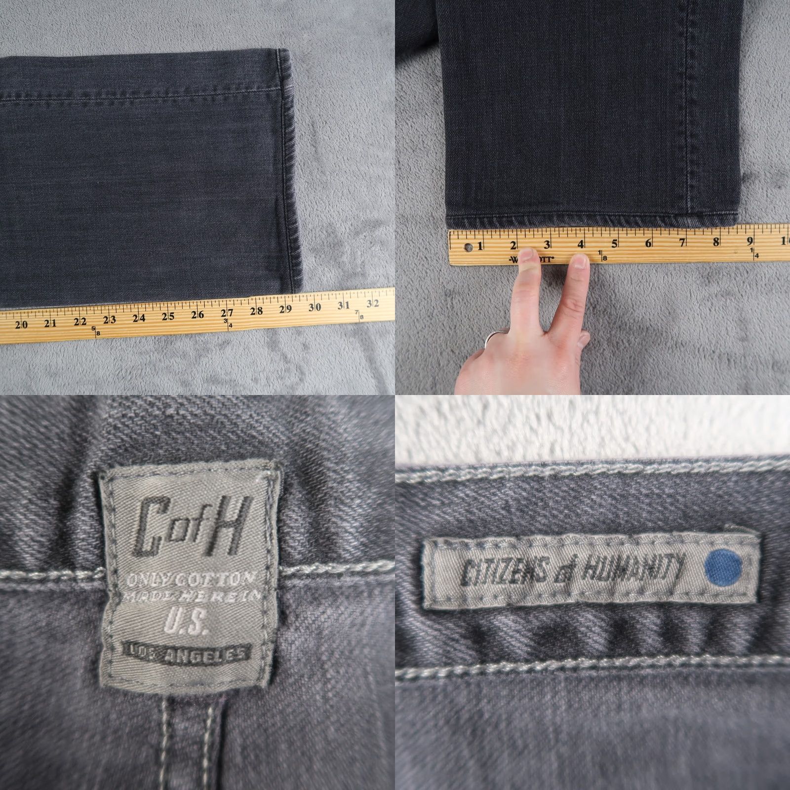 Citizens Of Humanity Citizens of Humanity Jeans Men Straight Leg 34x29 Charcoal Gray USA Made CofH Size US 34 / EU 50 - 8 Thumbnail