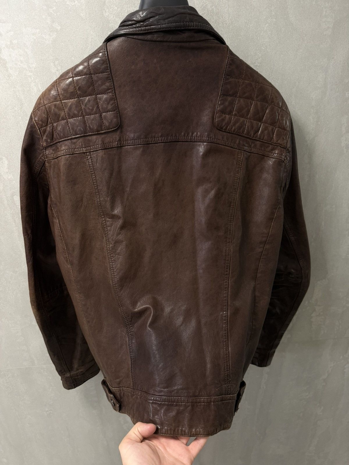 Allsaints AllSaints distressed Conroy Leather Biker Jacket, Oxblood Size US M / EU 48-50 / 2 - 10 Thumbnail
