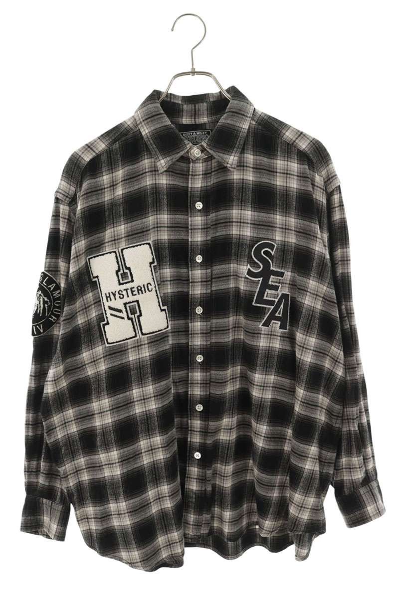 WIND AND SEA】ZIP FLANNEL SHIRTS BLACK wind and sea ZIP FLANNEL
