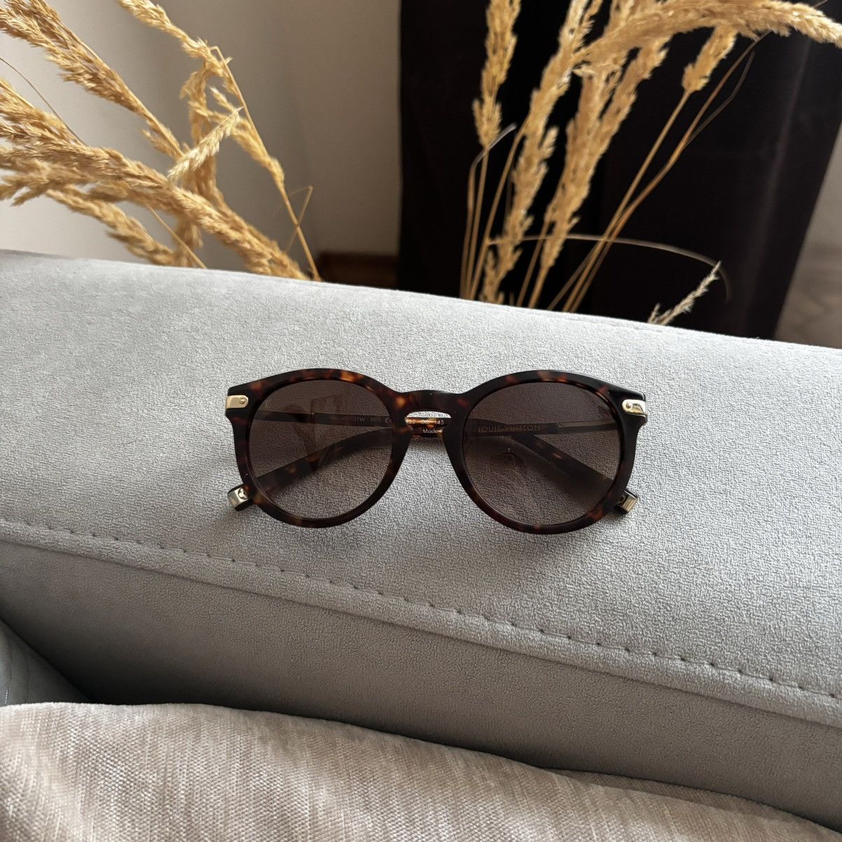 Louis Vuitton × Vintage Louis Vuitton Brown Z0731W Round Sunglasses Size ONE SIZE - 1 Thumbnail
