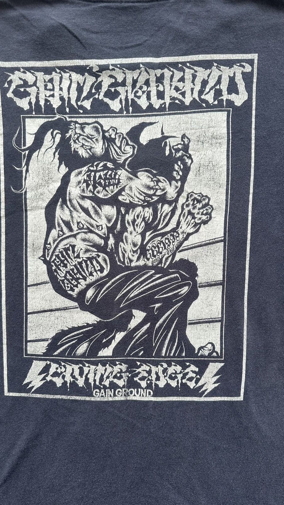 Band Tees VINTAGE GAIN GROUND PUNK SKULL HARCORE LIVING EDGE TEE Size US L / EU 52-54 / 3 - 6 Thumbnail