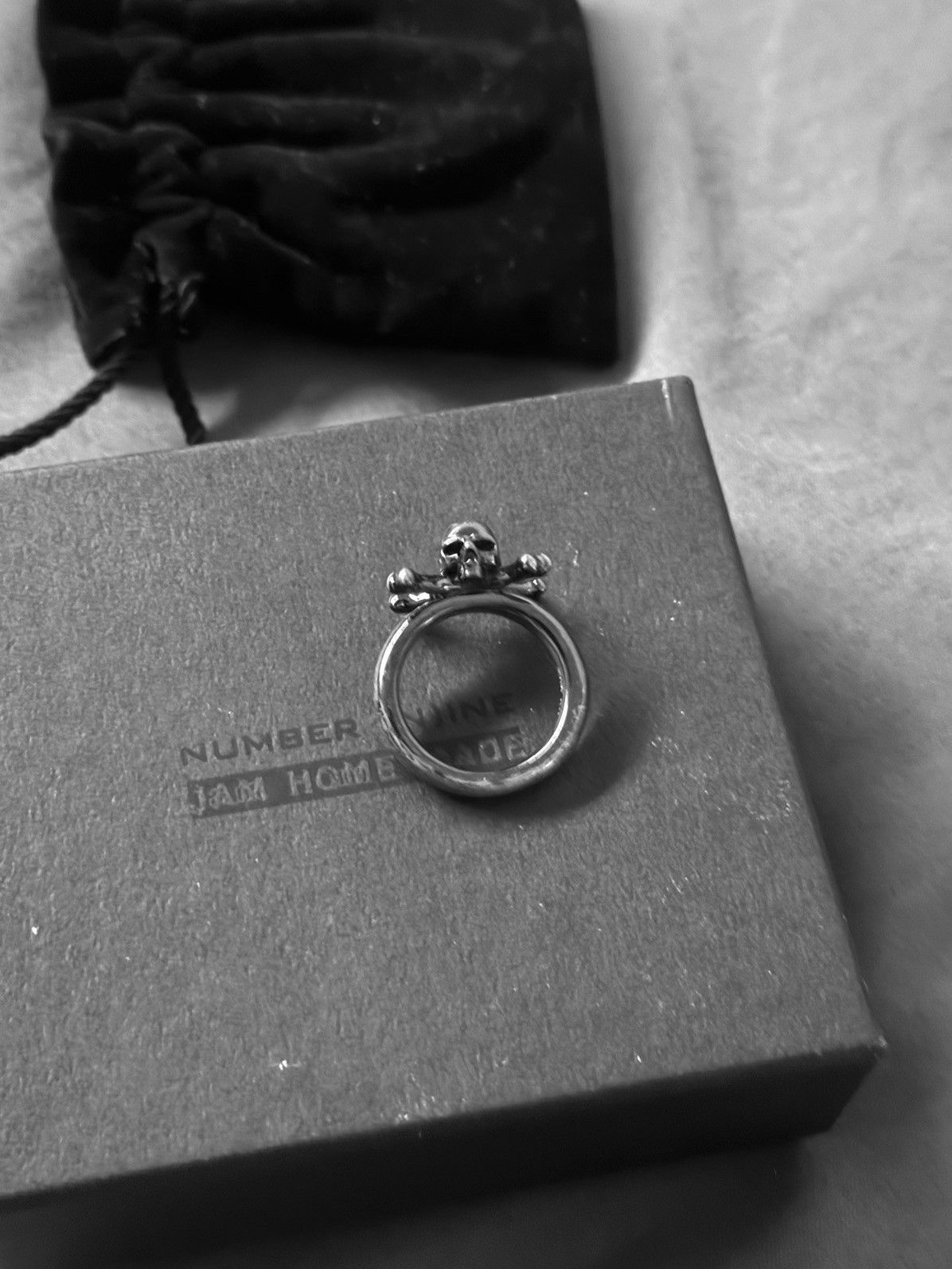 Number (N)ine Number (N)ine SS04 Skull & Crossbones Sterling Silver Ring Size ONE SIZE - 1 Thumbnail