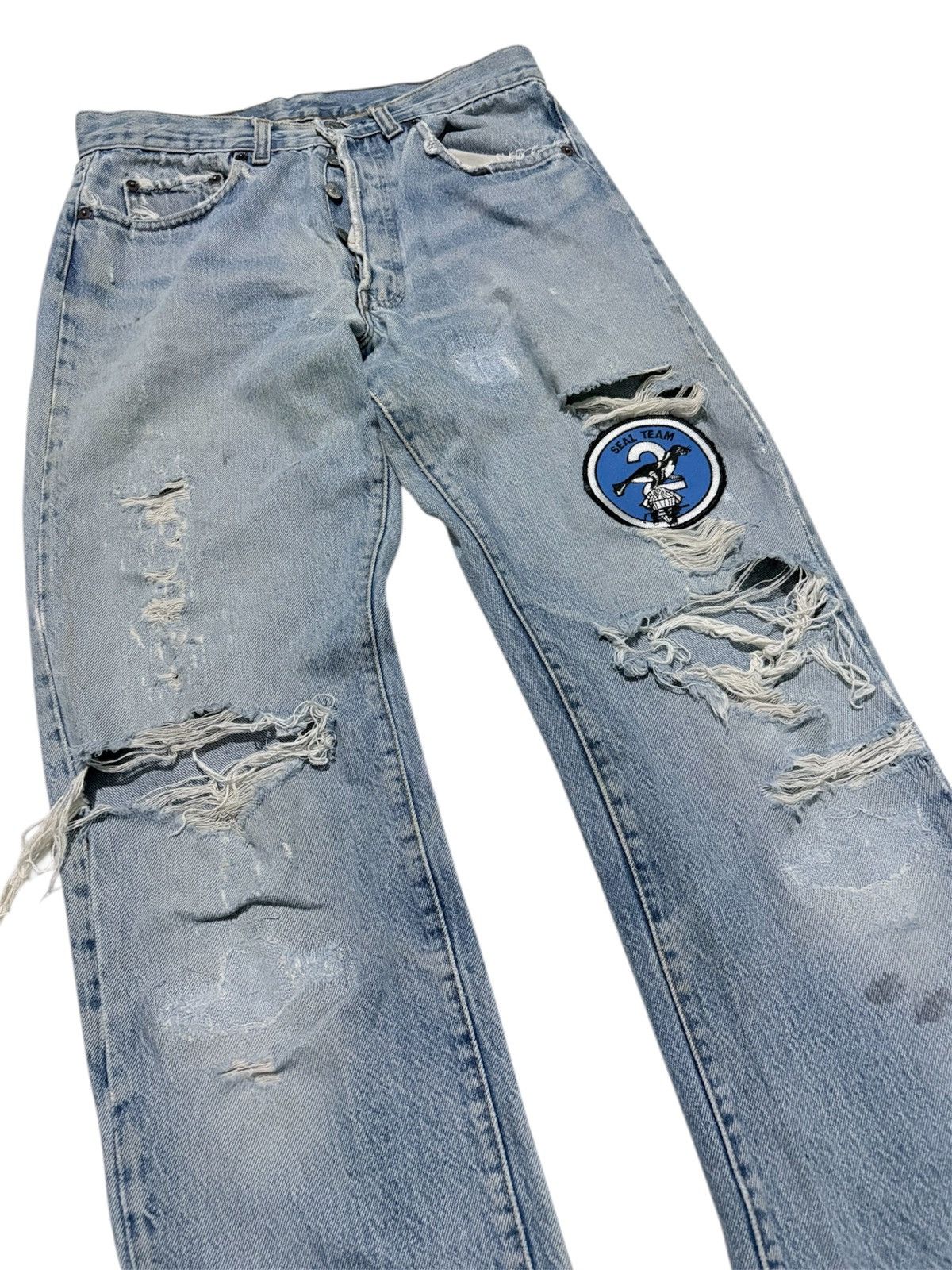 Levi's Vintage 1983 Levis 501 Distressed Denim Size US 30 / EU 46 - 3 Thumbnail