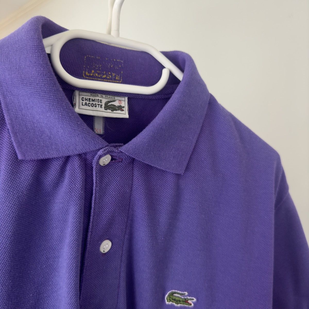 Lacoste Lacoste Chemise Polo Vintage Purple Mini Crocodile Size US XL / EU 56 / 4 - 5 Thumbnail