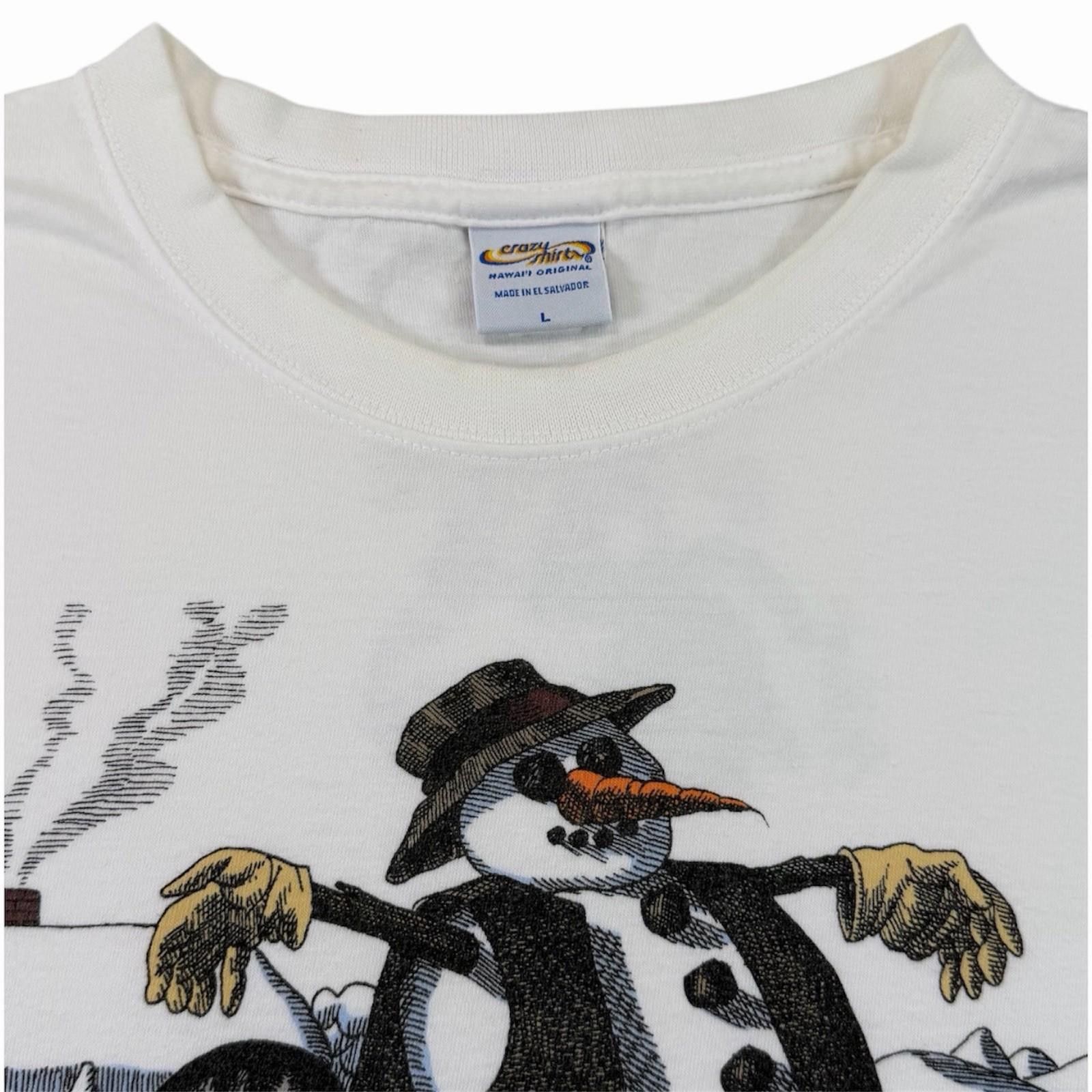 Vintage B. Kliban Crazy Shirts Hawaii Snowman Cat Christmas TShirt L Size US L / EU 52-54 / 3 - 6 Thumbnail