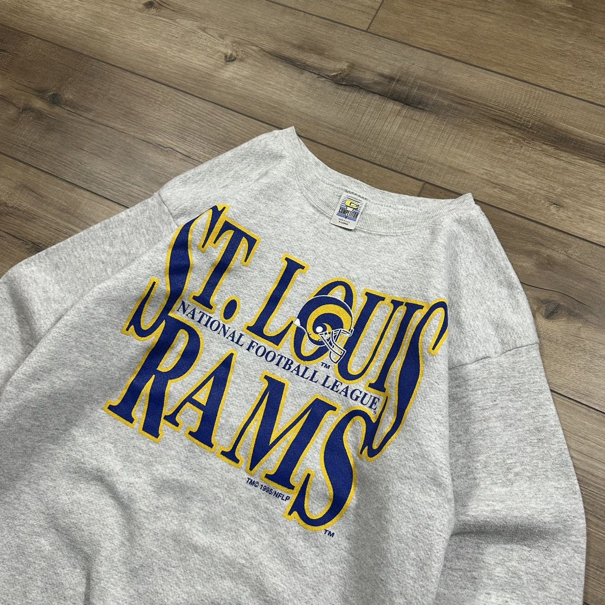 NFL Vintage 1995 NFL St. Louis Rams Spell-Out Crewneck Size US XL / EU 56 / 4 - 3 Thumbnail