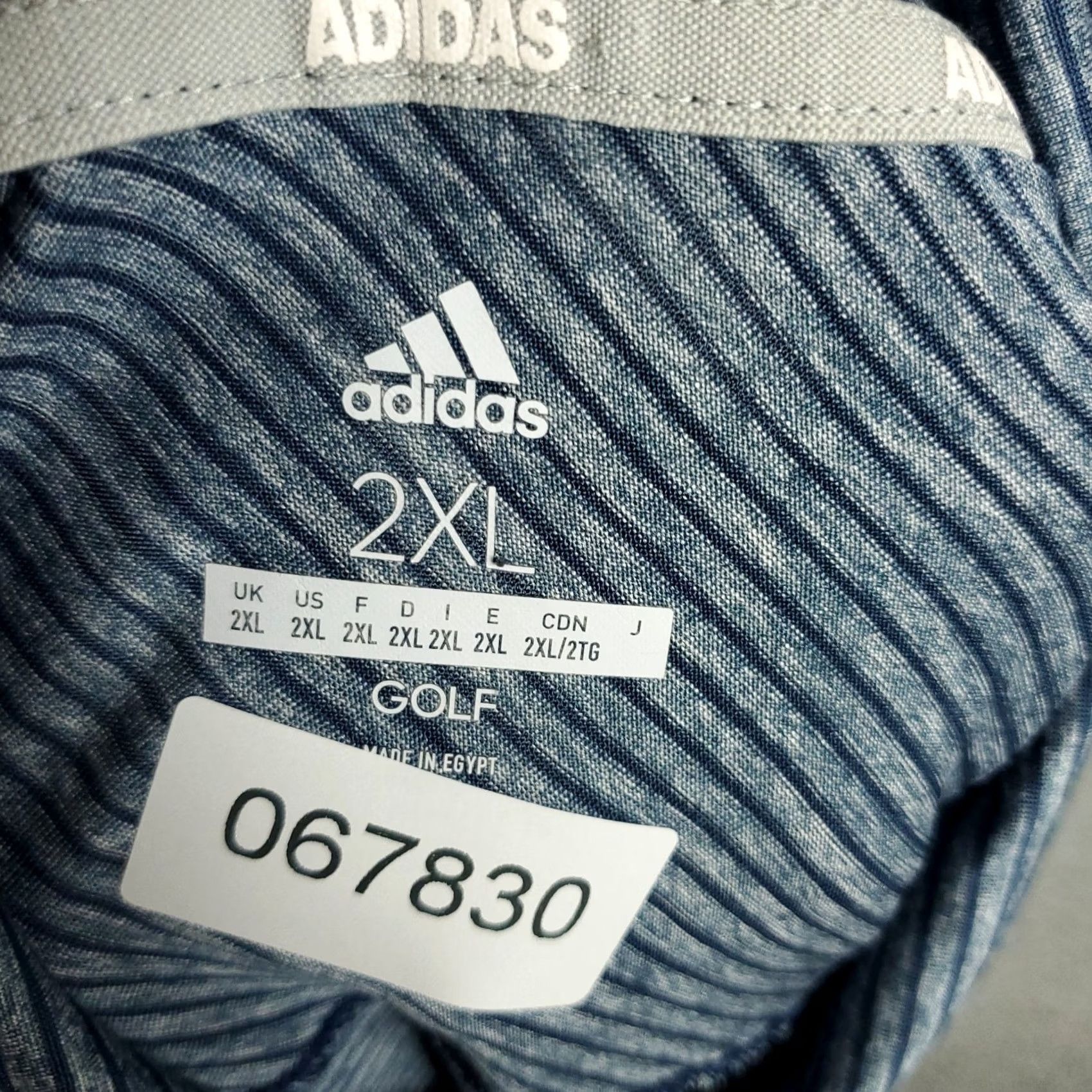 Adidas Adidas Polo Shirt Mens 2XL Blue Striped Golf Casual Short Sleeve Shirt Size US XXL / EU 58 / 5 - 7 Thumbnail
