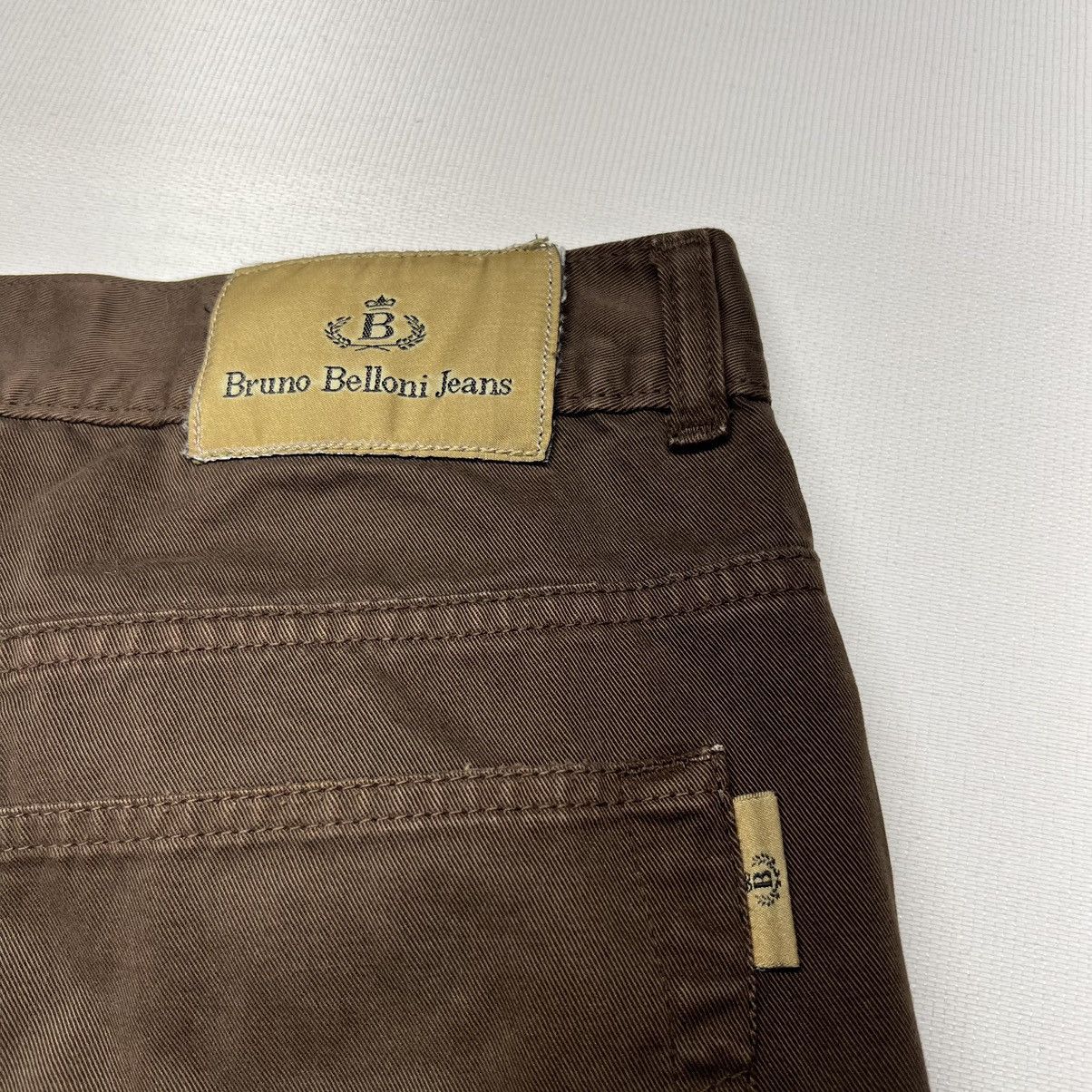 Vintage VTG Bruno Belloni Pants Brown Straight Fit Chino Europe Size US 36 / EU 52 - 11 Thumbnail