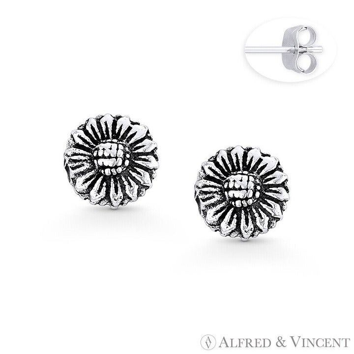 Other Sunflower Daisy Flower Charm Rustic Stud Earrings Size ONE SIZE - 1 Preview