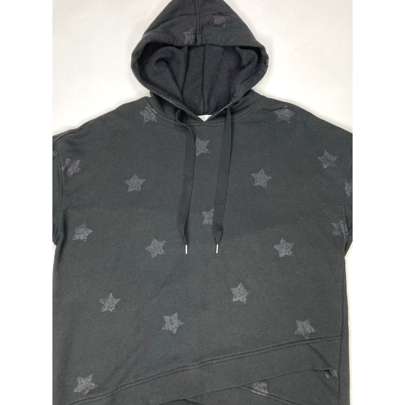Vintage Seven7 Pullover Hoodie Women Large Black Star All Over Print Size L / US 10 / IT 46 - 3 Thumbnail
