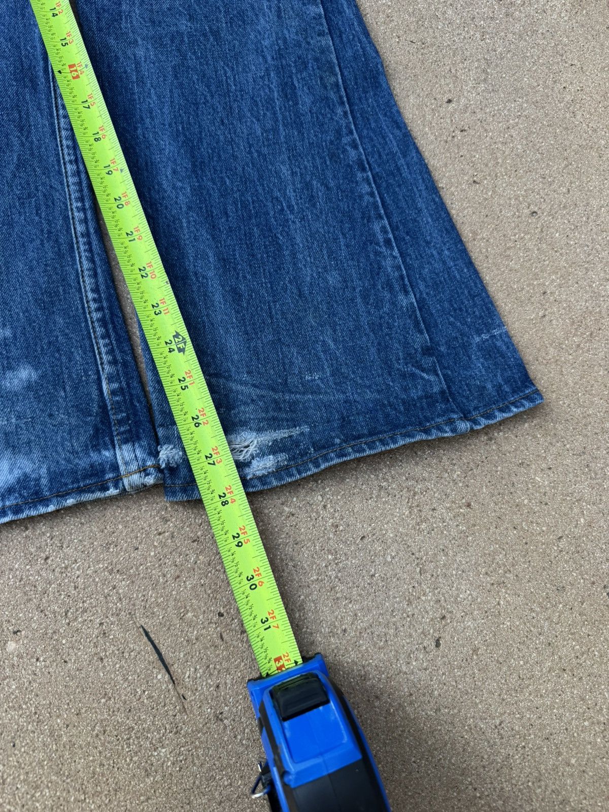 Levi's Vtg 70’s Levi’s 646 Orange Tab Bellbottom Flare Jeans 33x28 Size US 33 - 10 Thumbnail