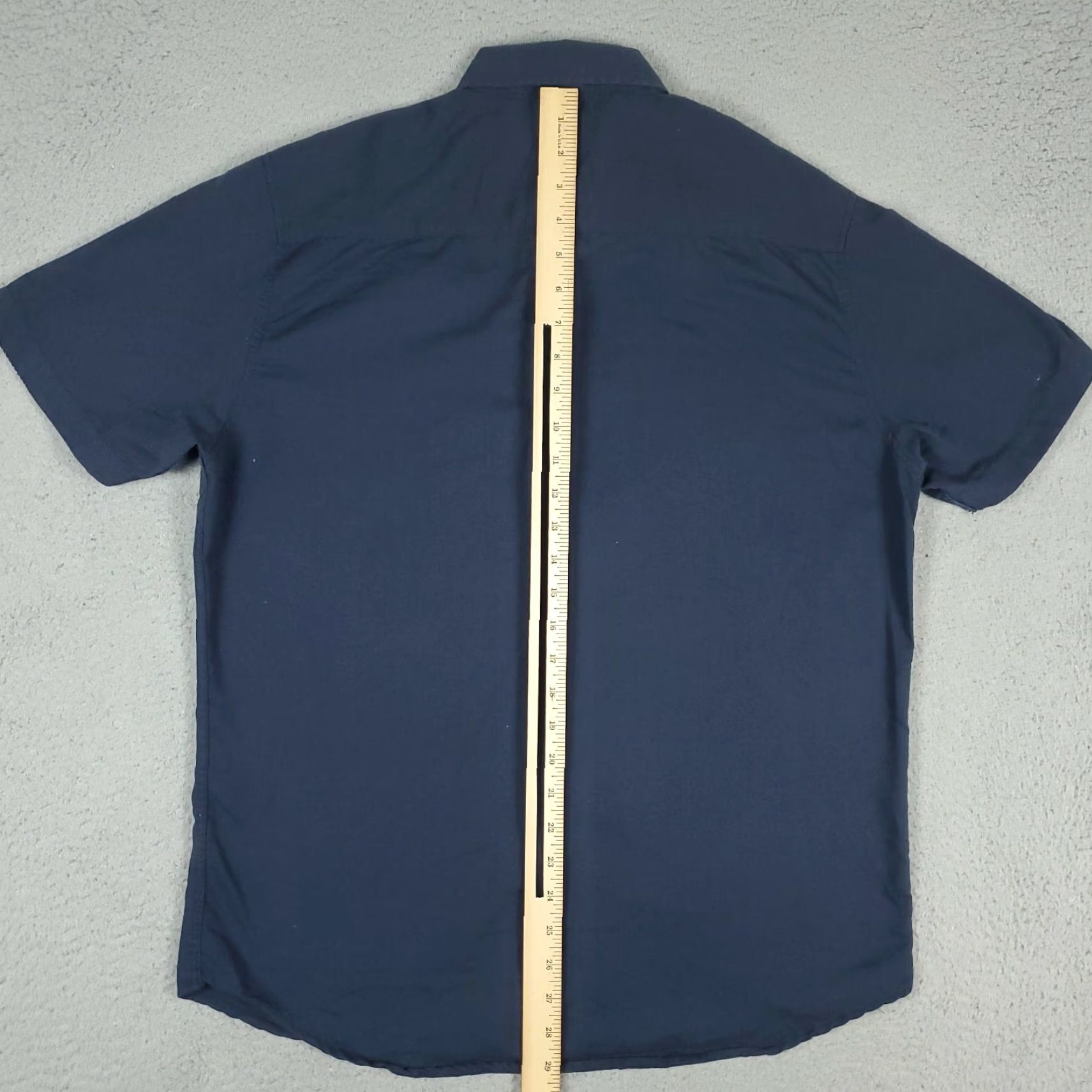 Vintage CRAFT Solid Blue Button-Up Shirt Men's Large Short Sleeve Casual Modern Size US L / EU 52-54 / 3 - 5 Thumbnail