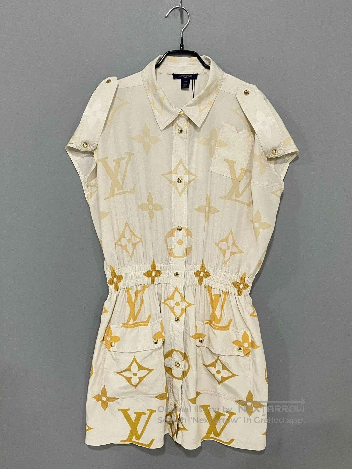 Louis Vuitton Louis Vuitton Sleeveless Silk Monogram Dress. Size S / US 4 / IT 40 - 1 Thumbnail