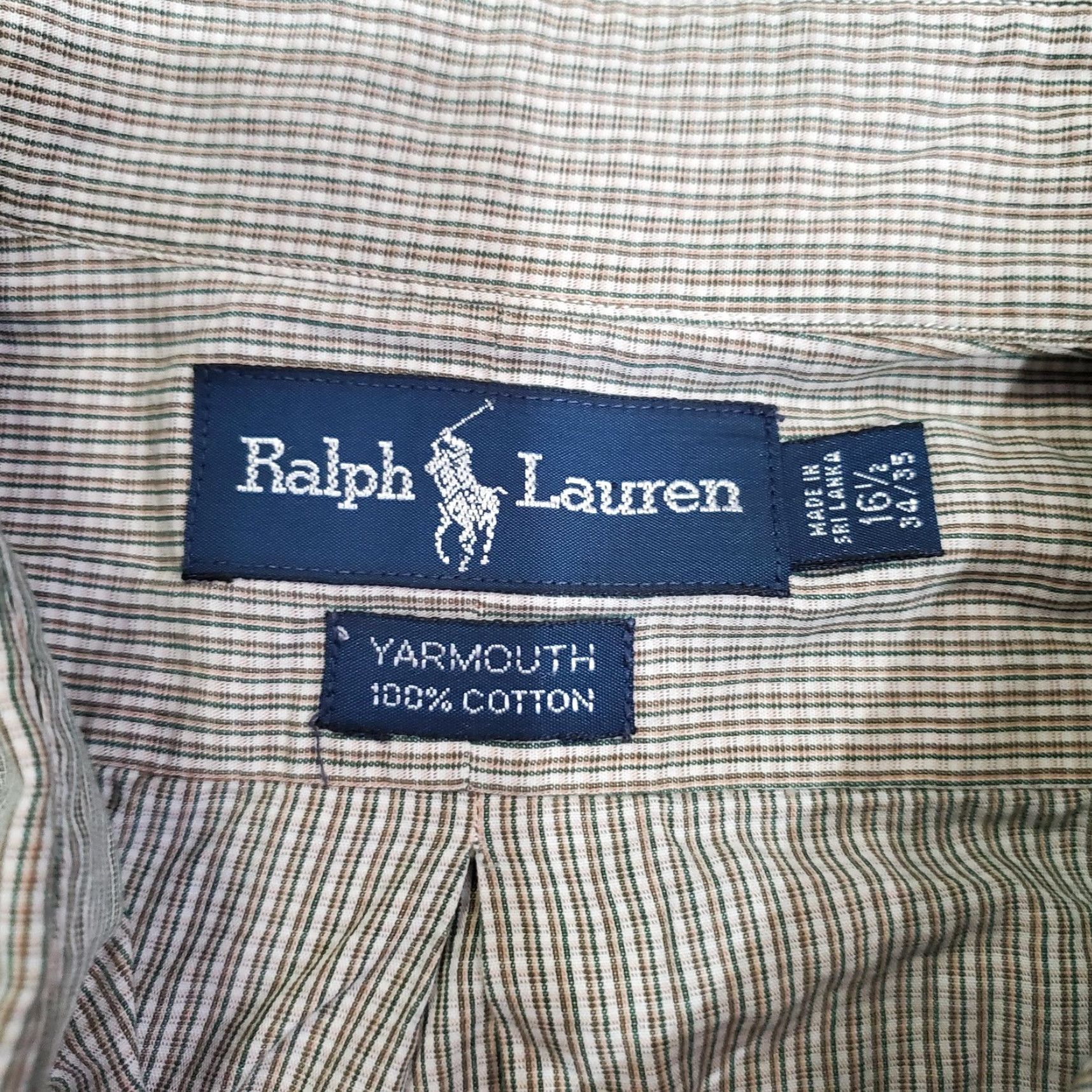 Ralph Lauren Ralph Lauren Mens Shirt Yarmouth Long Sleeve Button-Down Check Green Size US L / EU 52-54 / 3 - 6 Thumbnail
