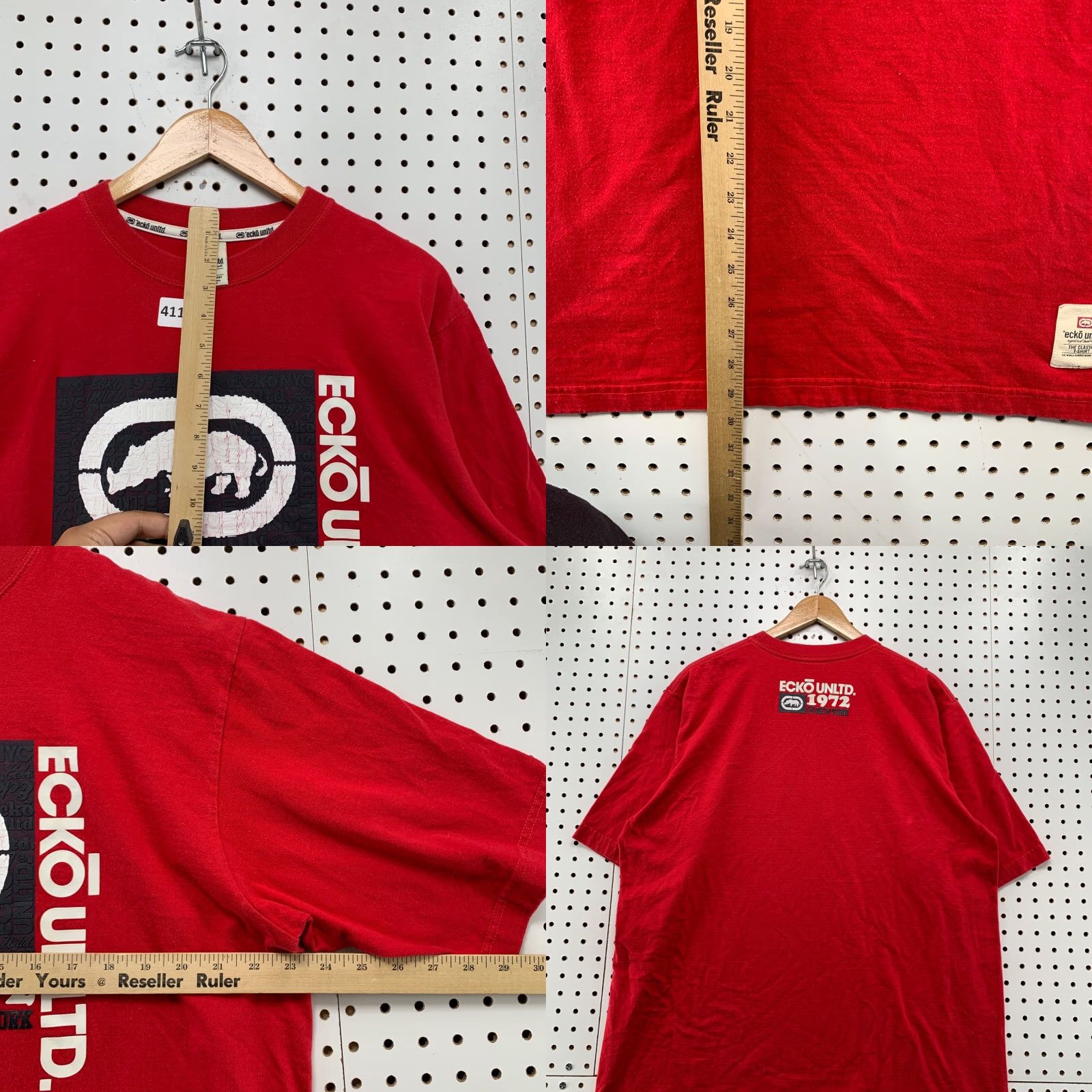 Ecko Unltd. VINTAGE Ecko Rhino Shirt Mens XL Red Hip Hop Short Sleeve Graffiti T-Shirt Size US XL / EU 56 / 4 - 9 Thumbnail