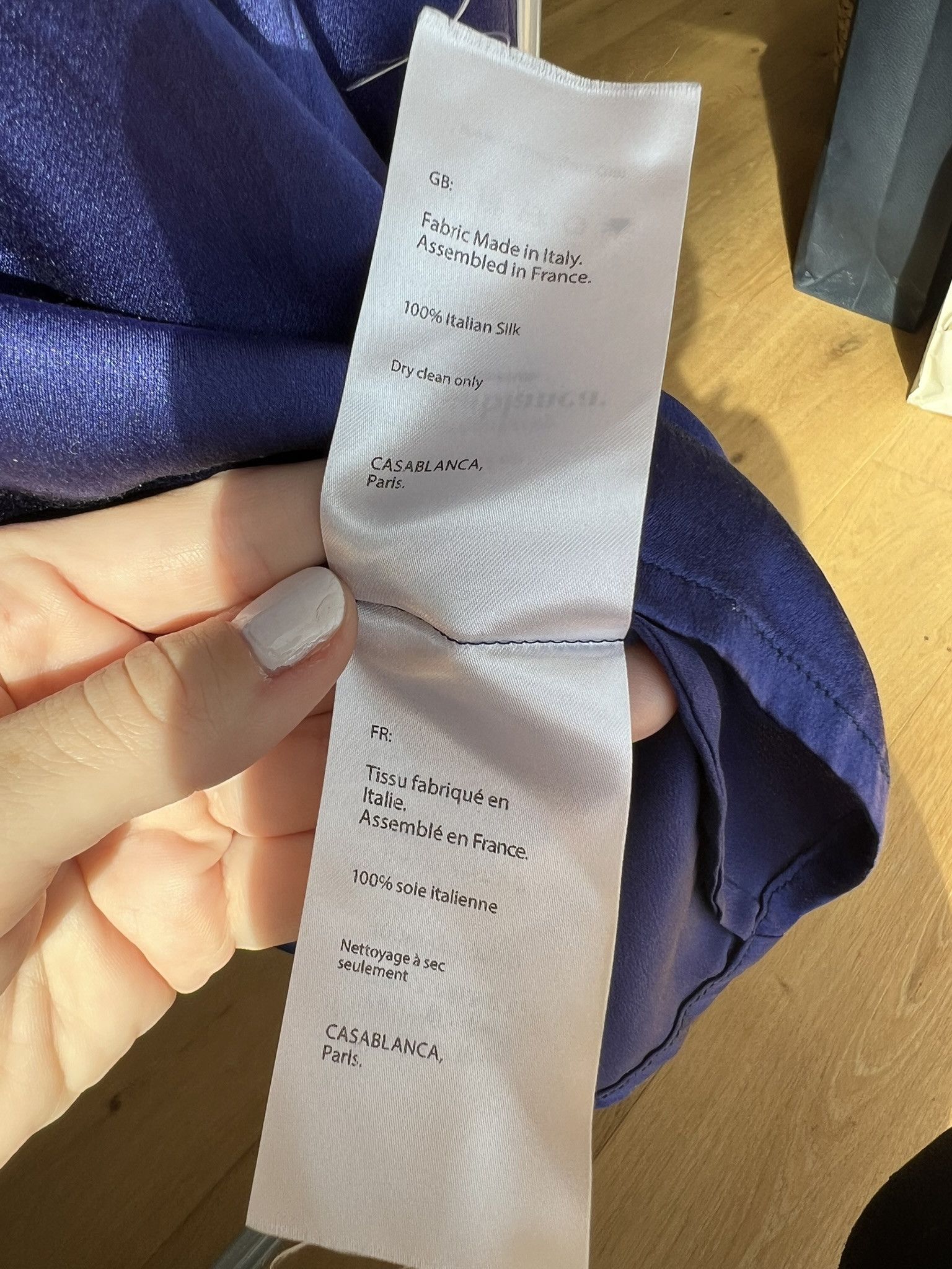 Casablanca Piped Blue Silk Pajama Set Size US XL / EU 56 / 4 - 4 Thumbnail