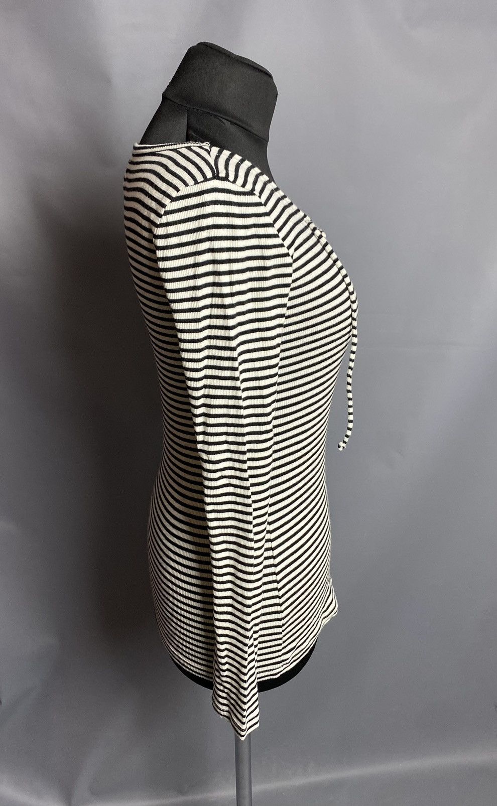 Denim & Supply Ralph Lauren Ralph Lauren Denim & Supply Stripe Lace Up Top S Long Sleeve Size S / US 4 / IT 40 - 3 Thumbnail