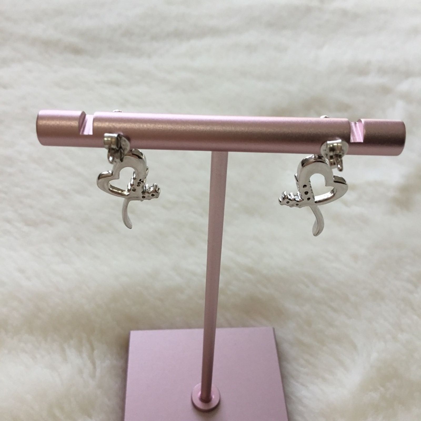 Other Sterling Silver Heart Drop Earrings Size ONE SIZE - 4 Thumbnail
