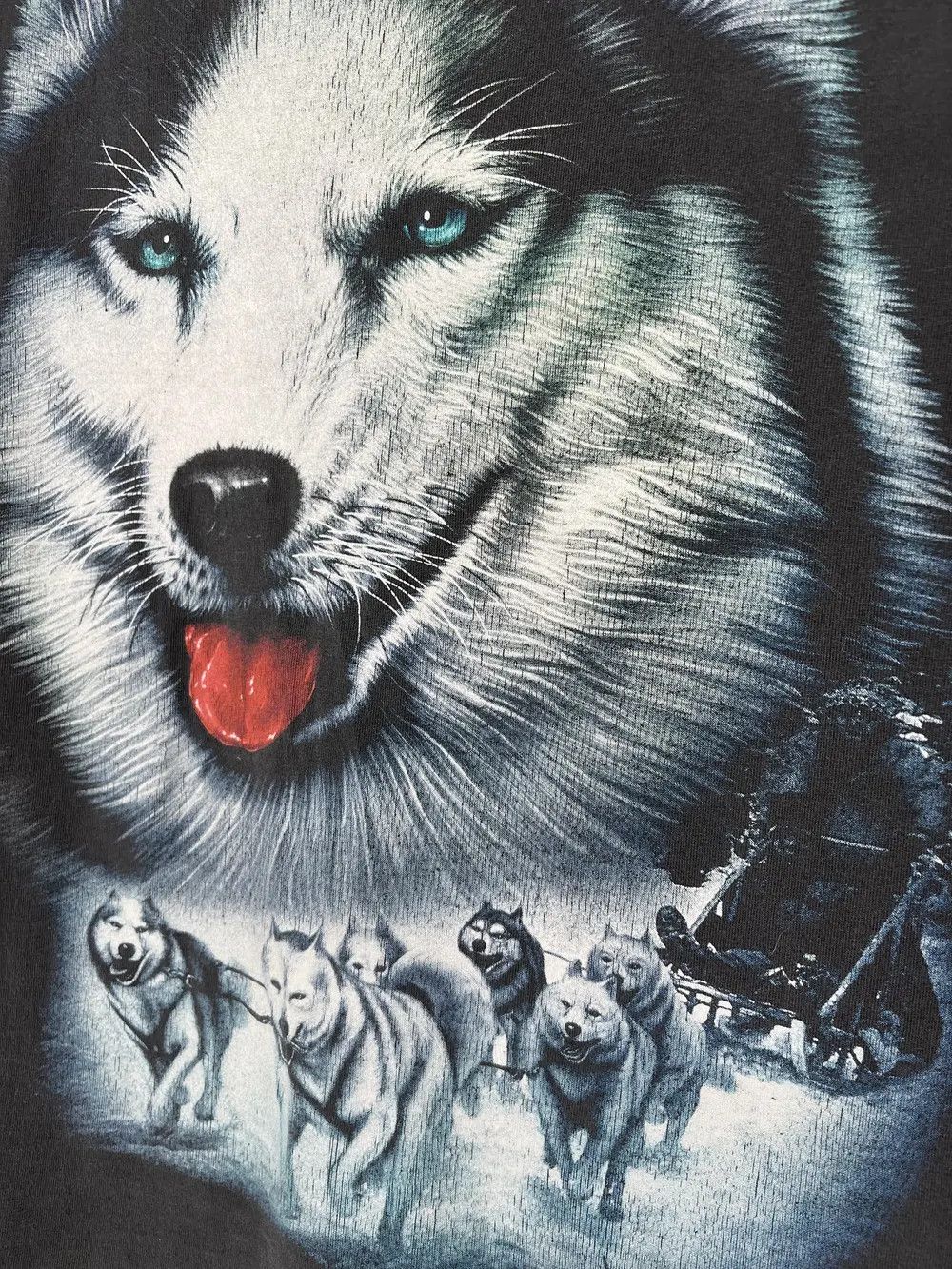 Band Tees Vintage 90s Wolf Face Boxy Fit Tee Toys Rock Size US L / EU 52-54 / 3 - 6 Thumbnail