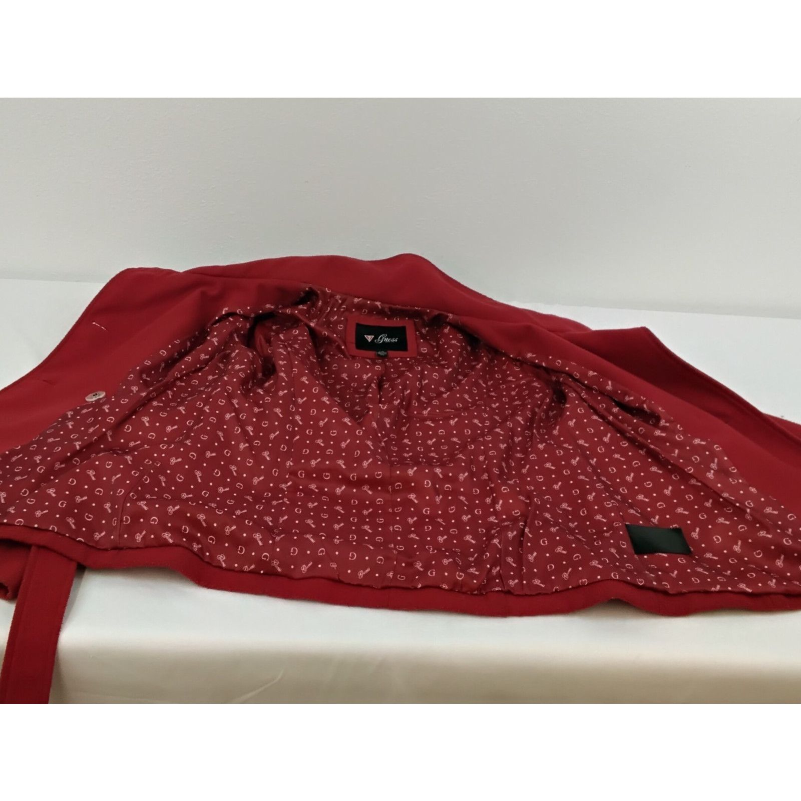 Guess Guess Peacoat Women's Large Red Vintage 2000s Belted Size L / US 10 / IT 46 - 6 Thumbnail
