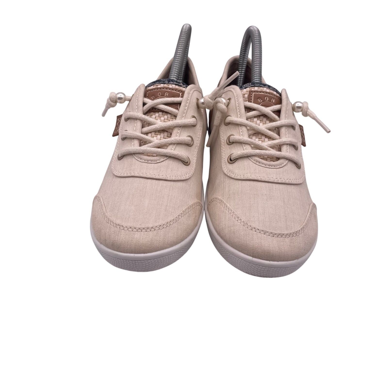SKECHERS Skechers Bobs B Cute Natural White Canvas Shoes Womens 6.5 Size US 6.5 / IT 36.5 - 3 Thumbnail