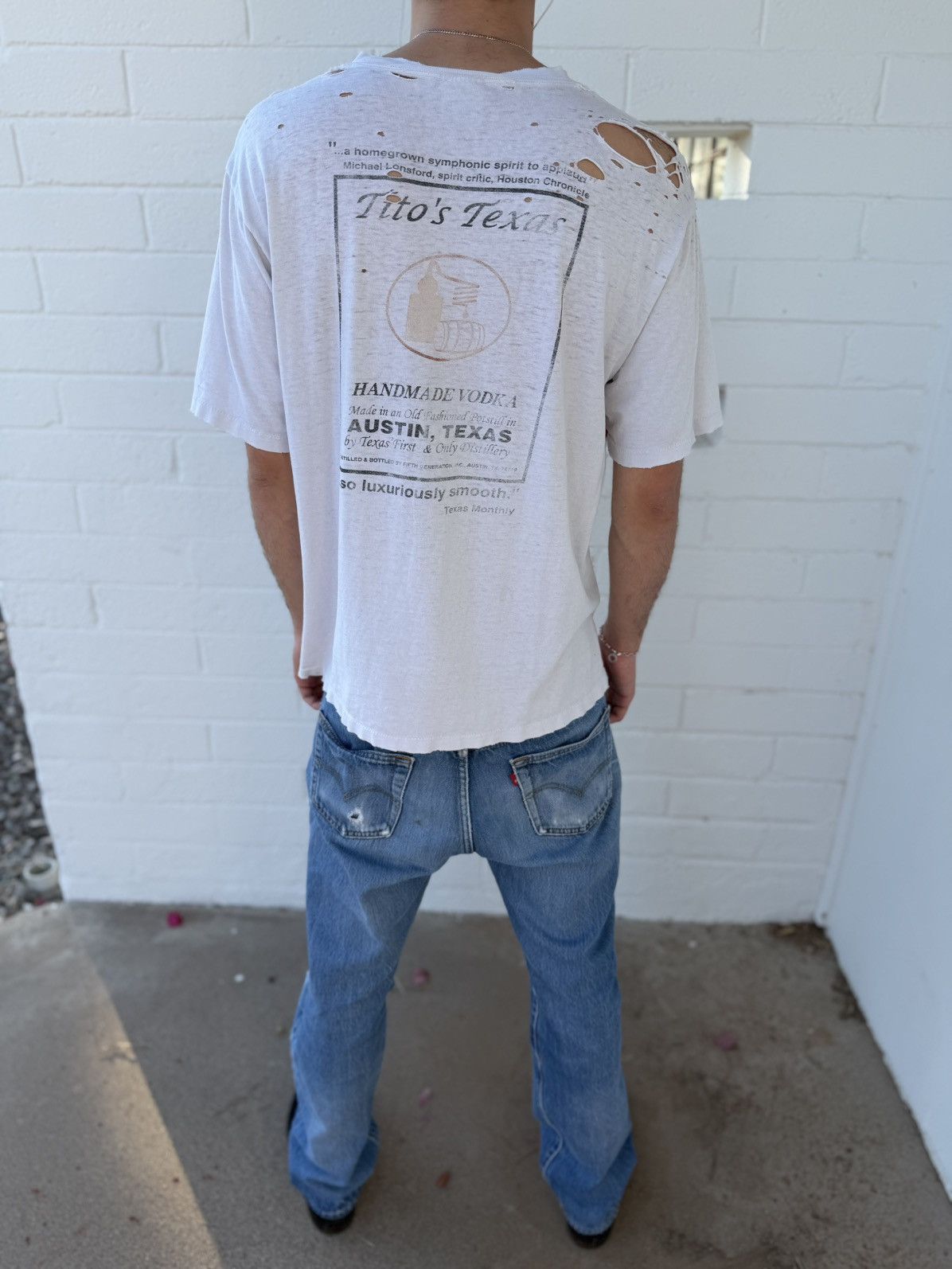 Vintage VINTAGE THRASHED TITOS SLUB TEE Size US L / EU 52-54 / 3 - 1 Thumbnail