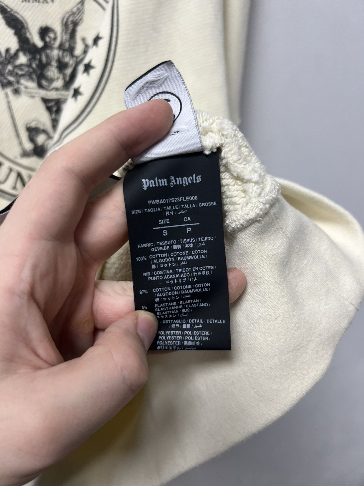 Palm Angels Palm Angels Sweatshirt Big Logo Luxury White Size US S / EU 44-46 / 1 - 14 Thumbnail