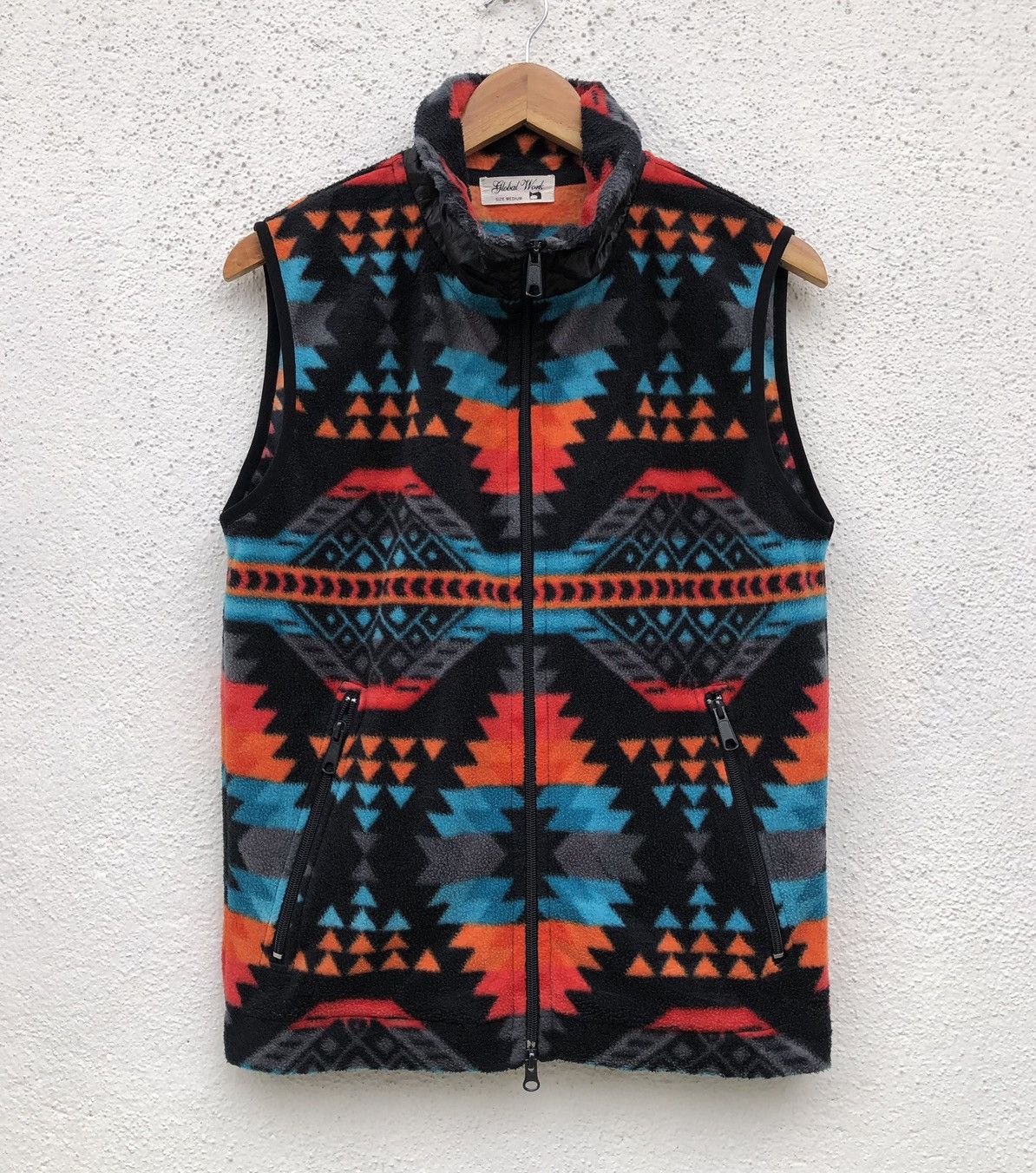 Global Work Global Work Aztec Colourful Navajo Fleece Vest Jacket Size US M / EU 48-50 / 2 - 9 Thumbnail