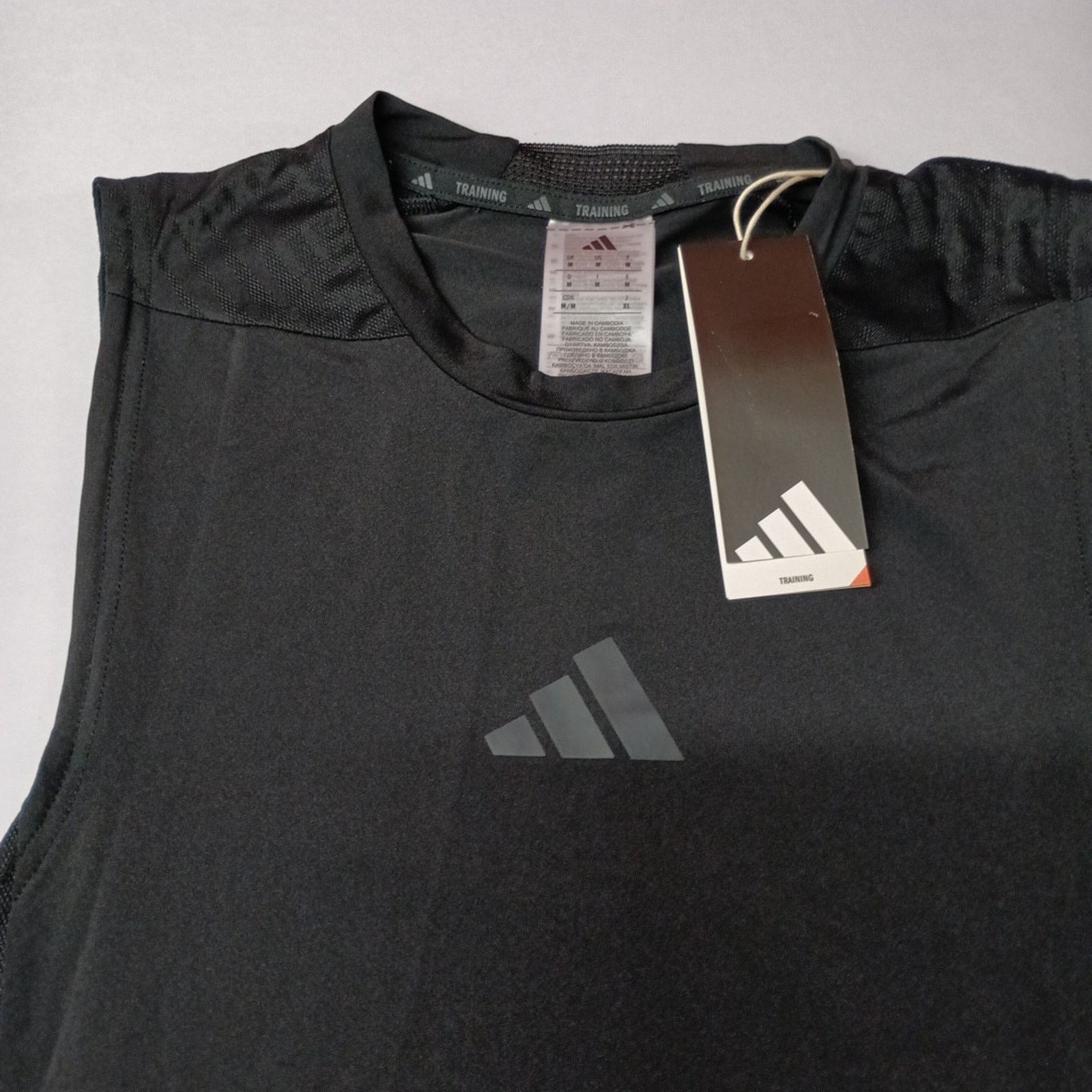 Adidas Adidas Men's Size M Medium D4T Training Tank Top Shirt Black Size US M / EU 48-50 / 2 - 2 Thumbnail