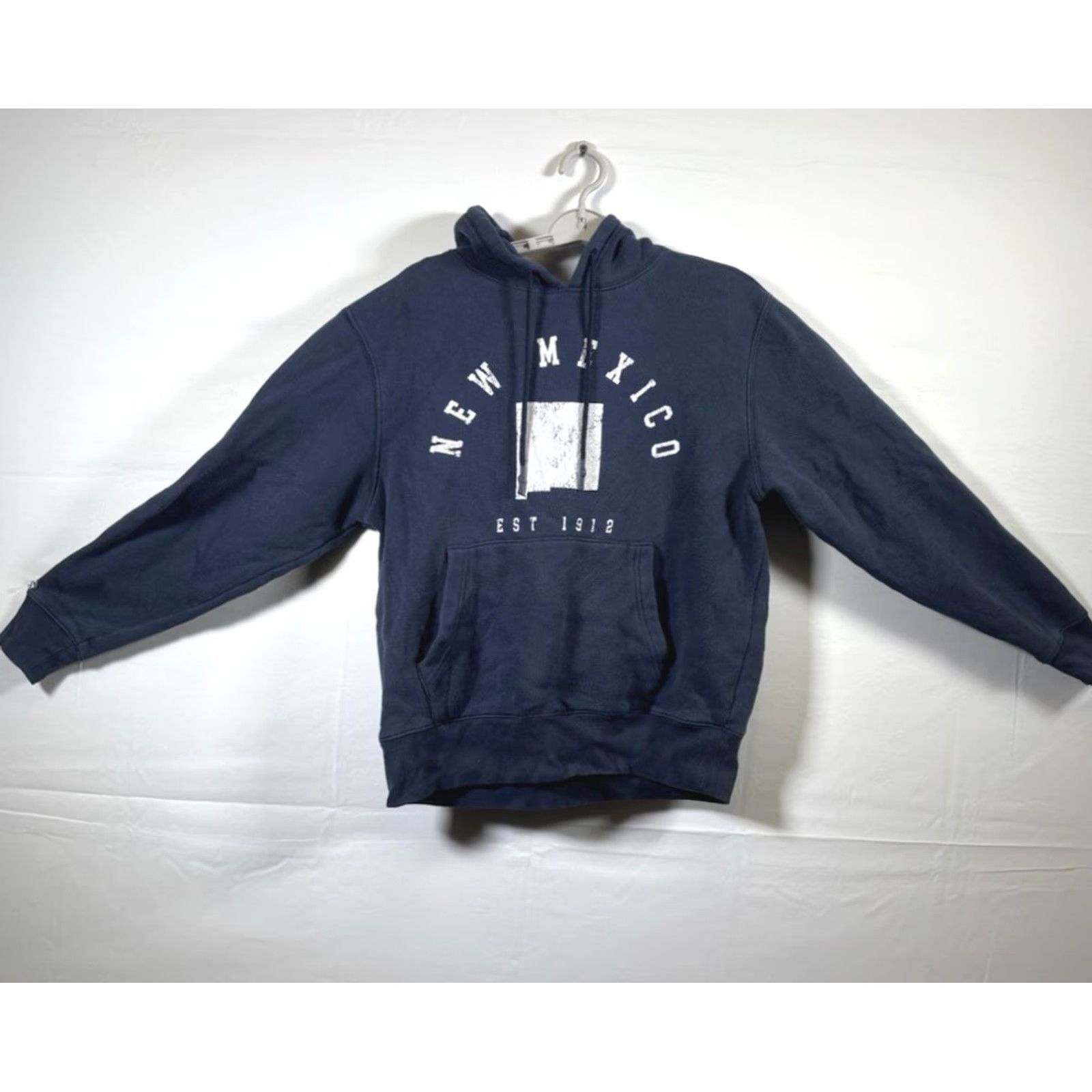Vintage State of Mine NM "New Mexico NM" Men's Pullover Hoodie Size Medium Blue Hoodie Pullover Hooded Graphic Print Size US M / EU 48-50 / 2 - 2 Thumbnail