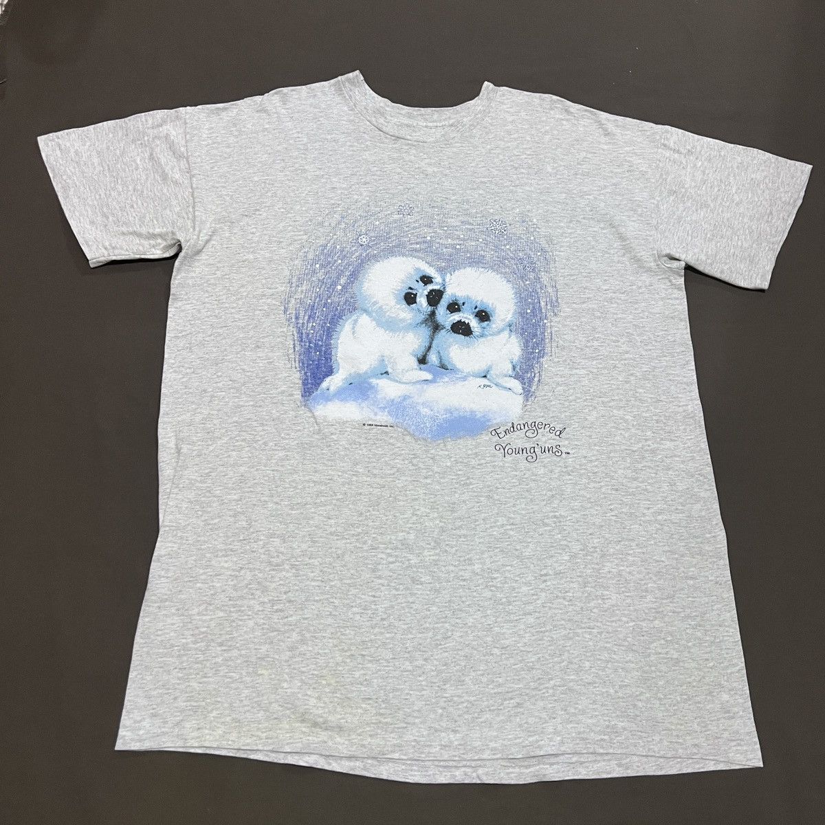 Vintage Vintage 90s Morehead Endangered Young'uns Seal Art Tee 2XL Size US XXL / EU 58 / 5 - 2 Thumbnail