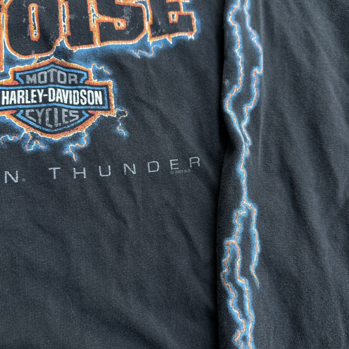 Vintage Vintage Harley Davidson Make Some Noise Lightning Longsleeve Size US XL / EU 56 / 4 - 8 Thumbnail
