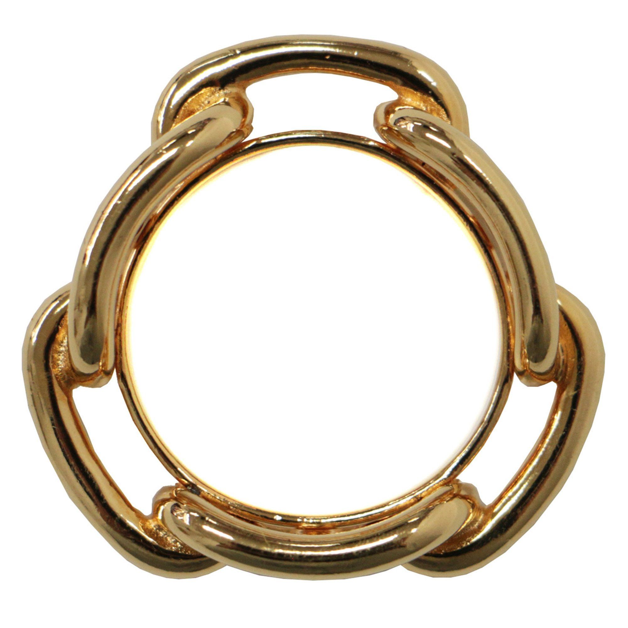 image of Hermes Scarf Ring Jewelry Accessory Gold Chaine D'ancre Metal Elegant, Women's