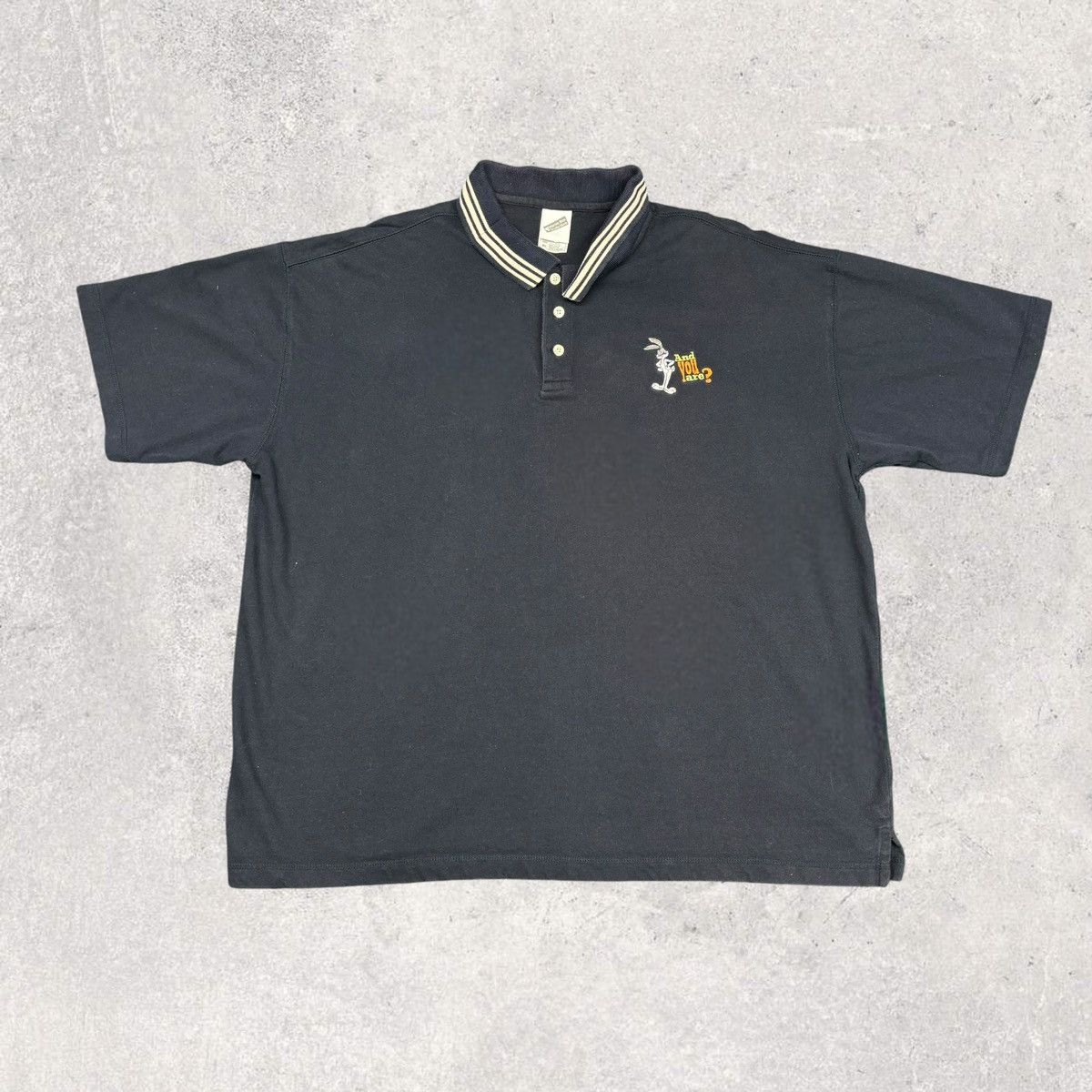 Vintage × Warner Bros Vintage Bugs Bunny Polo Shirt Size US XL / EU 56 / 4 - 2 Thumbnail