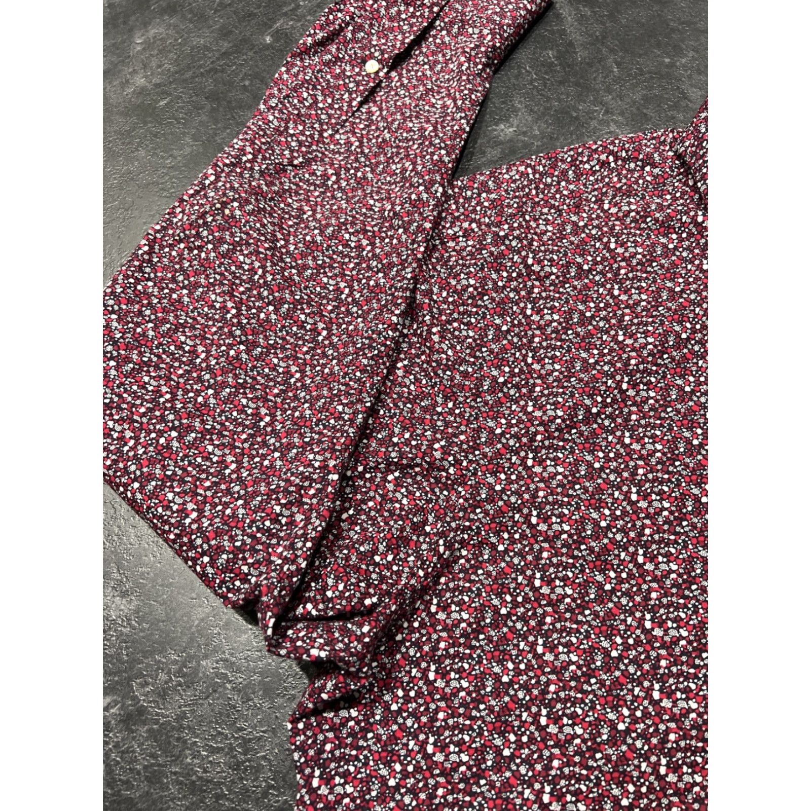Bonobos Bonobos Men's Dress Shirt Long Sleeve Floral Pattern Stretch Red Size 18/37 Size US XXL / EU 58 / 5 - 6 Thumbnail