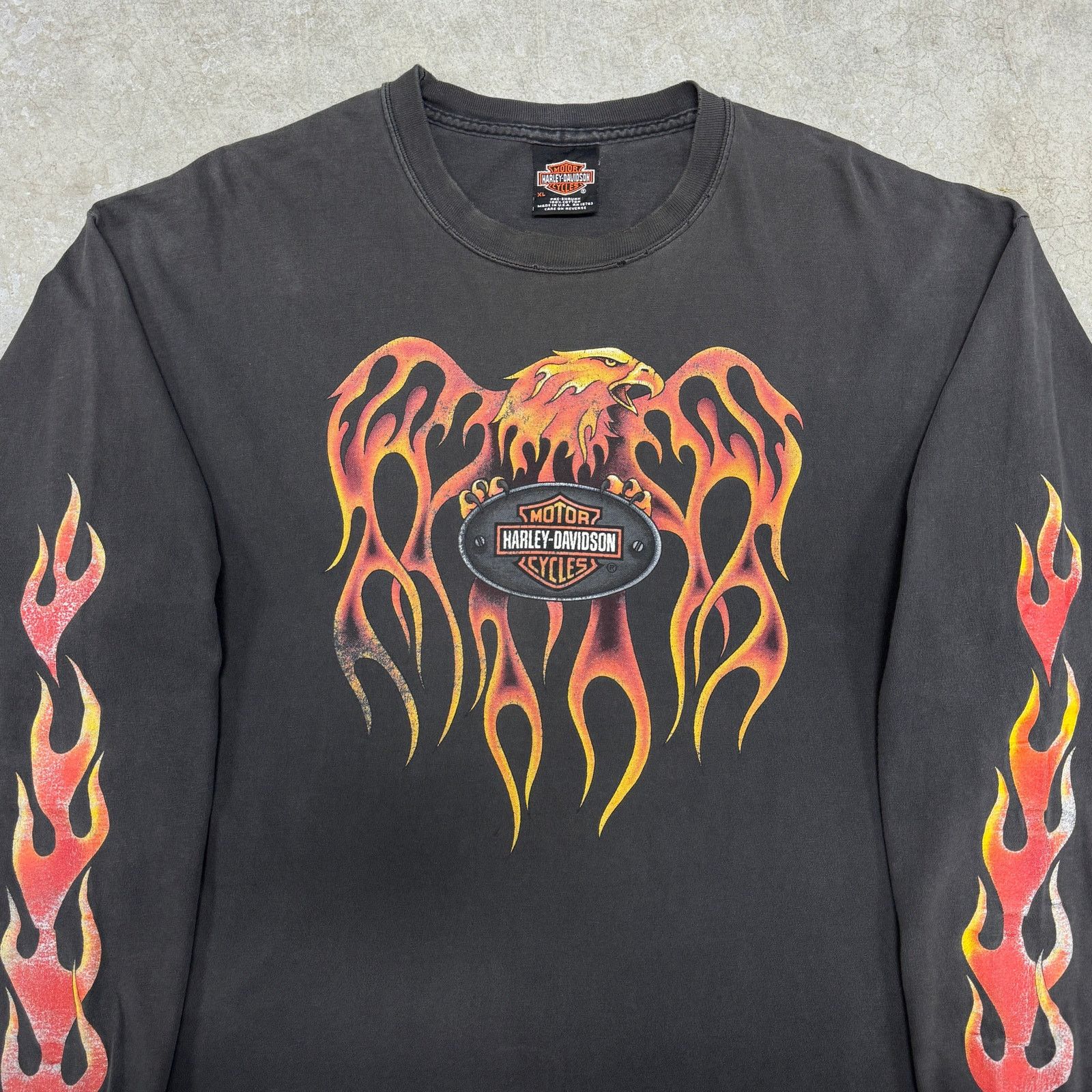 Harley Davidson Vintage Harley Davidson Flame Longsleeve Size US XL / EU 56 / 4 - 3 Thumbnail