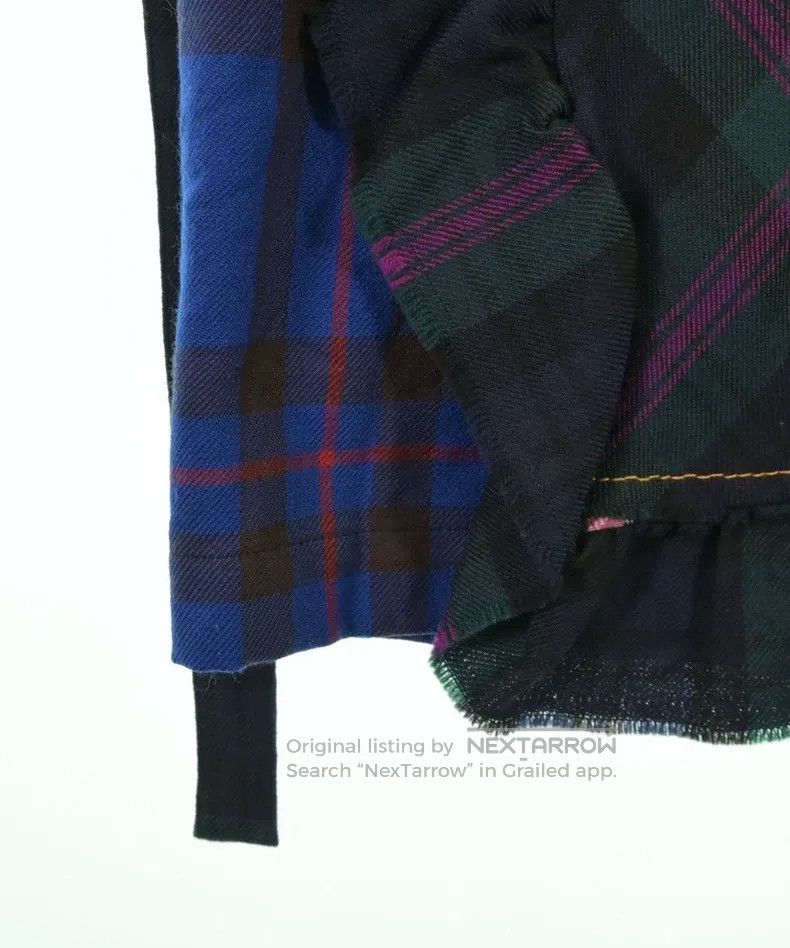 Comme des Garcons Comme des Garcons Patchwork plaid rolled skirt Size 25" / US 0 / IT 36 - 4 Thumbnail