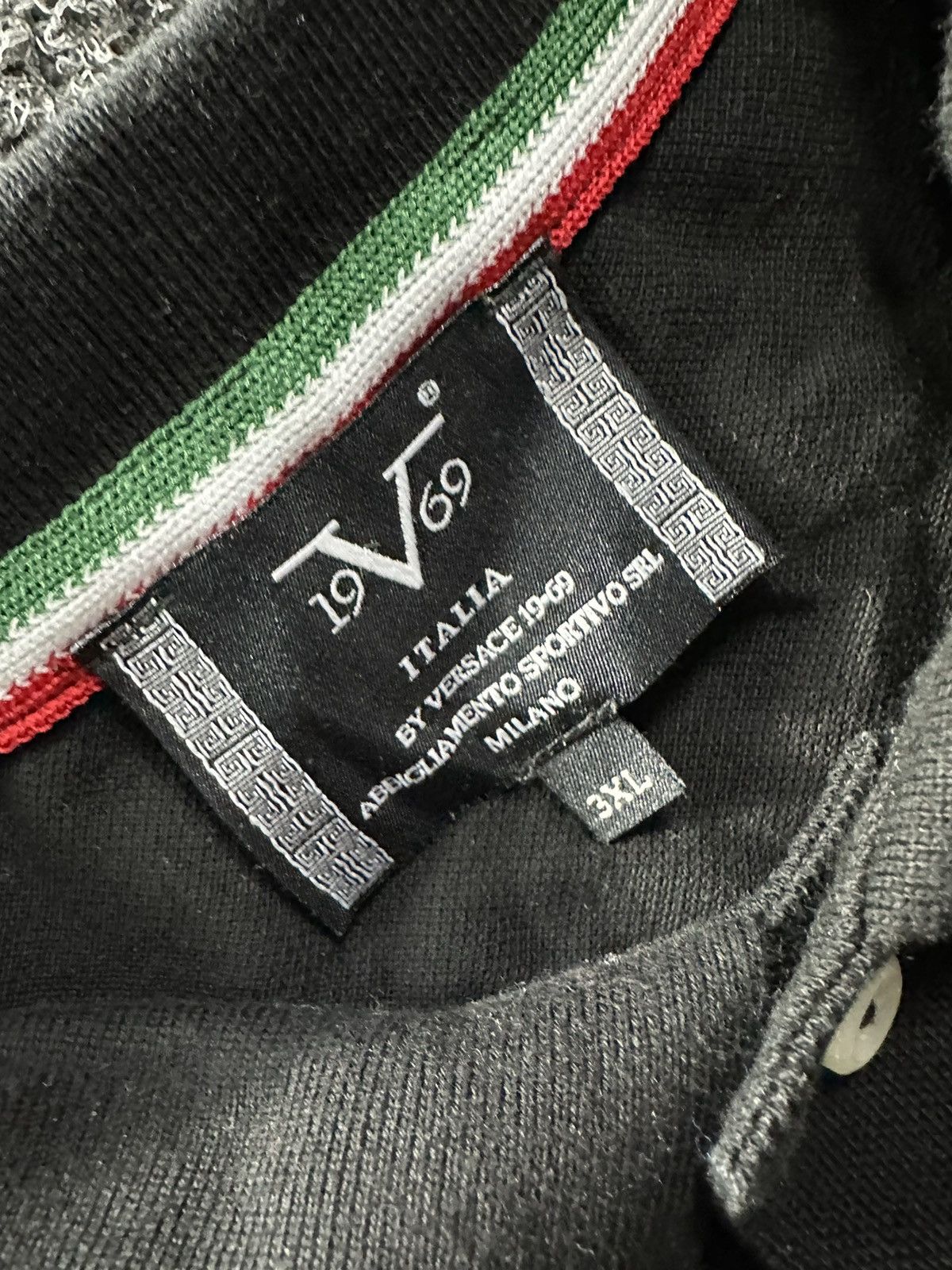 Designer × Versace × Vintage 🚨VNTG VERSACE POLO BLACK LOGO very rare 00s big logo Size US XXL / EU 58 / 5 - 6 Thumbnail