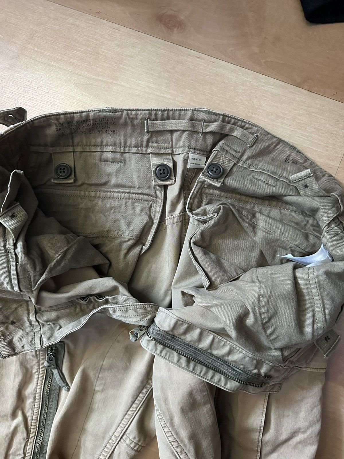 RRL Ralph Lauren RRL khaki cargo military pant Size US 29 - 6 Thumbnail