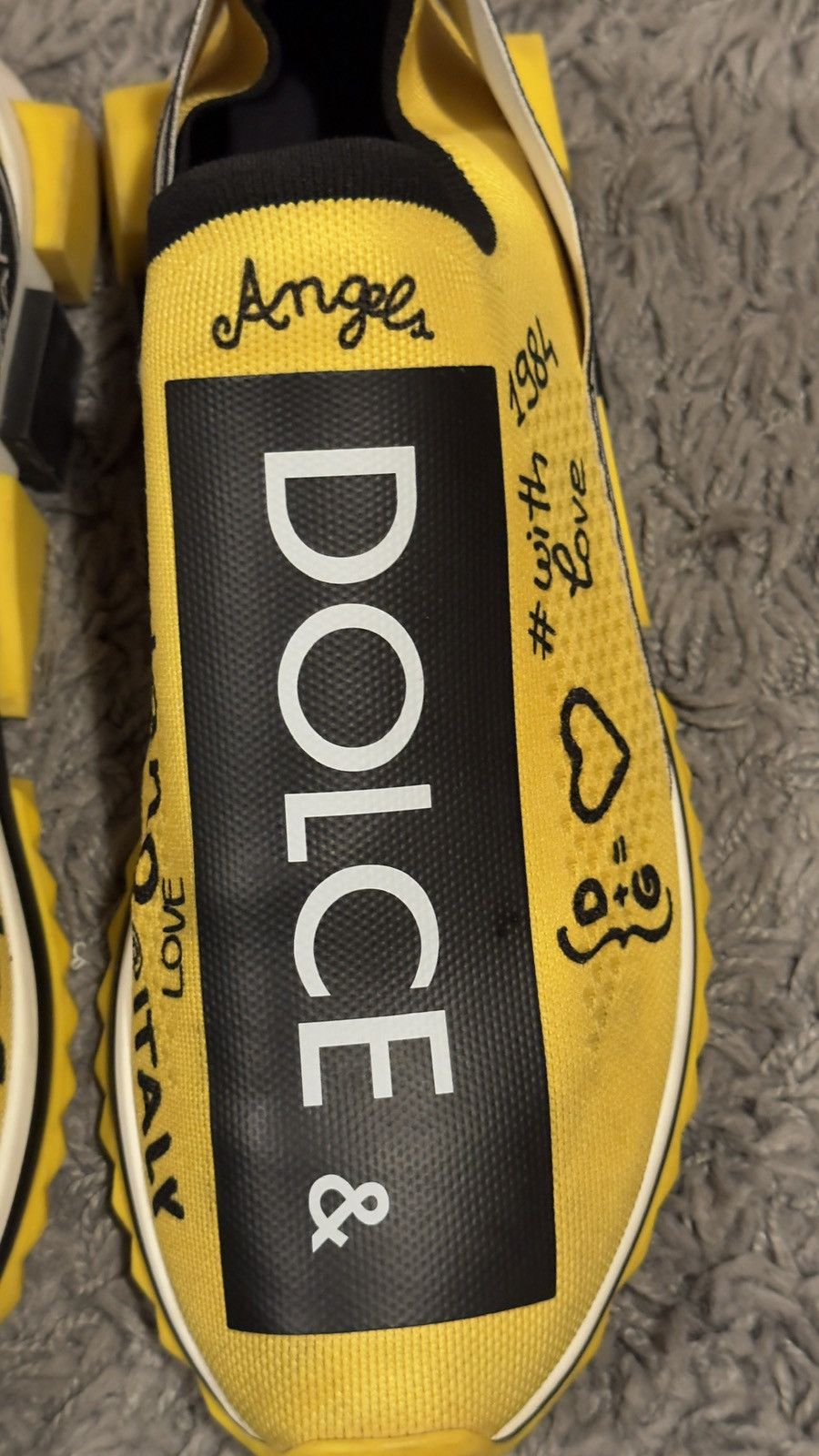 Dolce & Gabbana Dolce Gabbana Sorrento Slip On Sneakers - Yellow Graffiti Size US 9 / EU 42 - 6 Thumbnail
