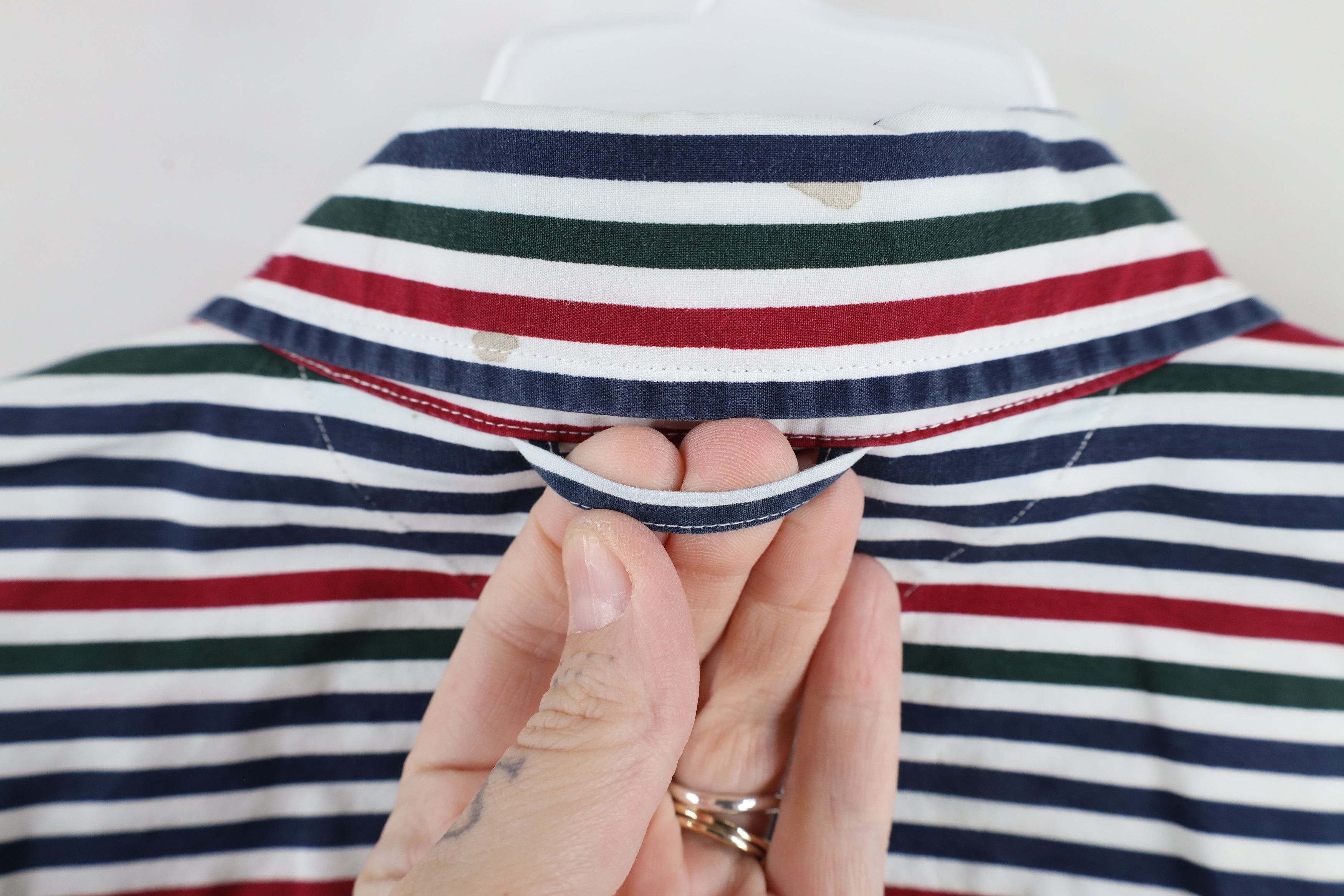 Tommy Hilfiger × Vintage Vintage 90s Tommy Hilfiger Collared Button Down Shirt Size US L / EU 52-54 / 3 - 9 Thumbnail