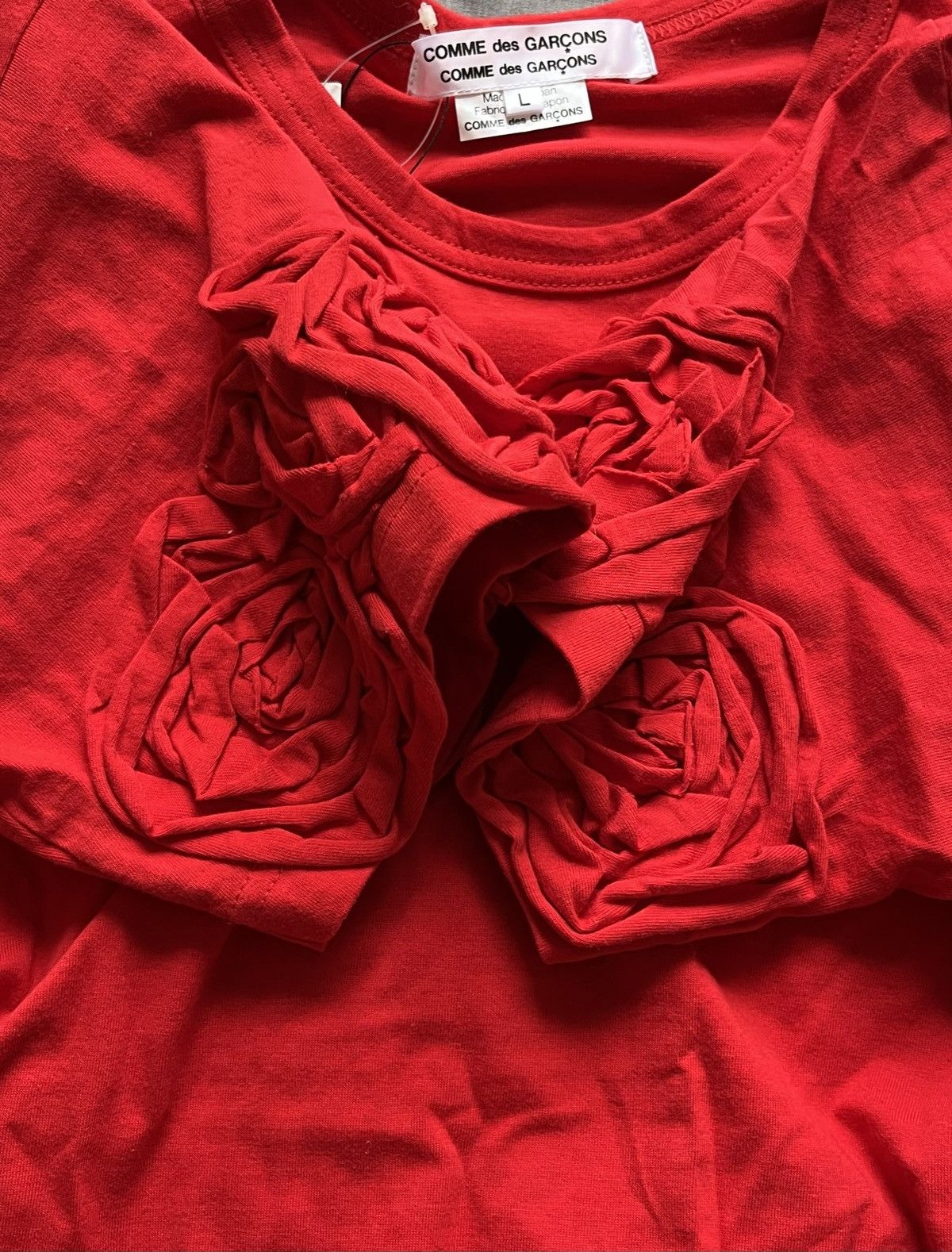 Comme des Garcons Comme Des Garçons flowers embellished t-shirt Size L / US 10 / IT 46 - 3 Thumbnail