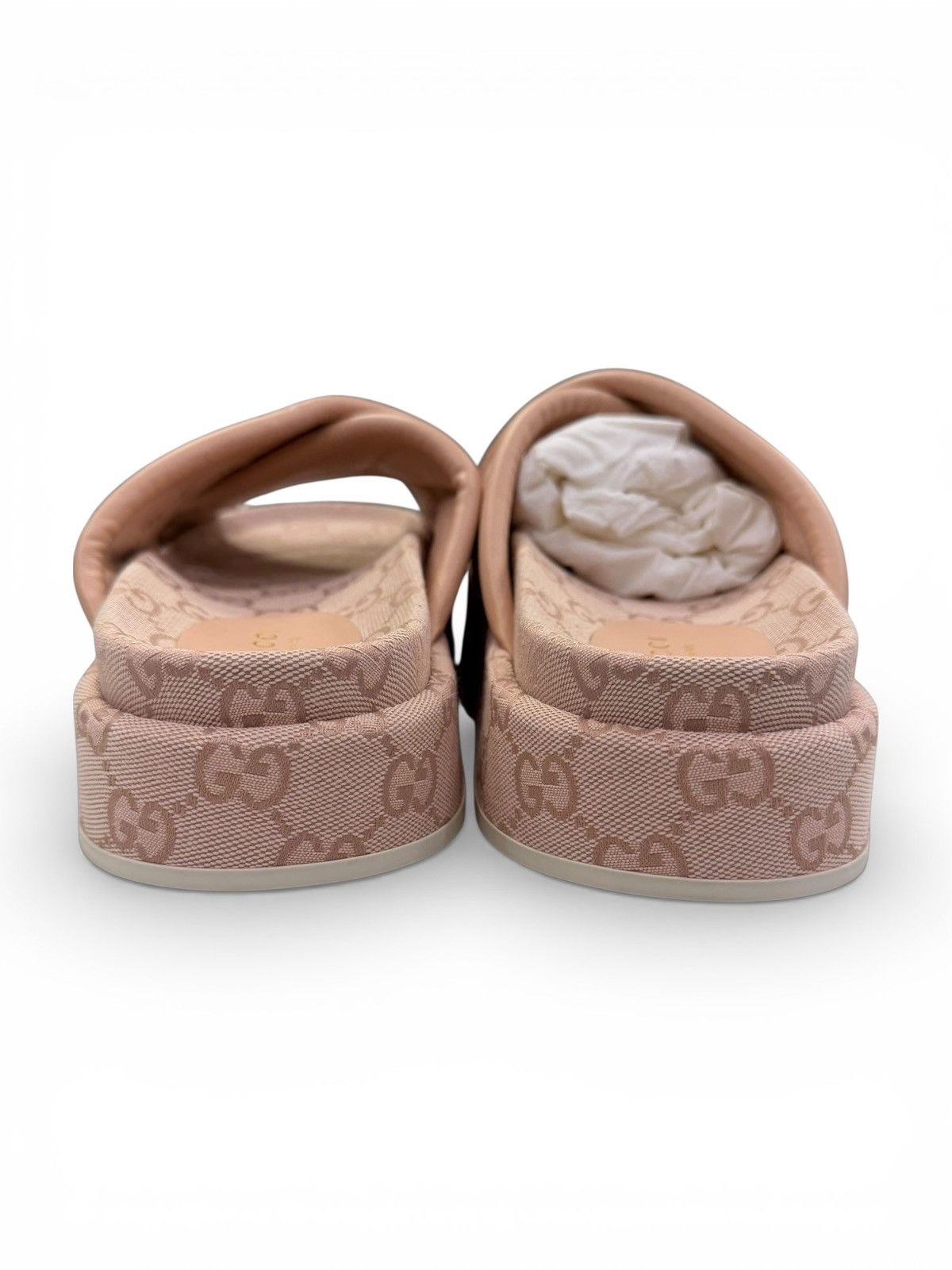Gucci Gucci Monogram Platform Slides Pink Size US 10 / IT 40 - 4 Thumbnail