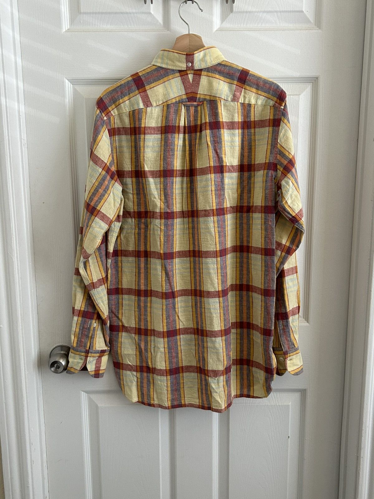 Drake's Drake’s Madras Cotton-Linen Button Down Shirt Size US L / EU 52-54 / 3 - 2 Thumbnail