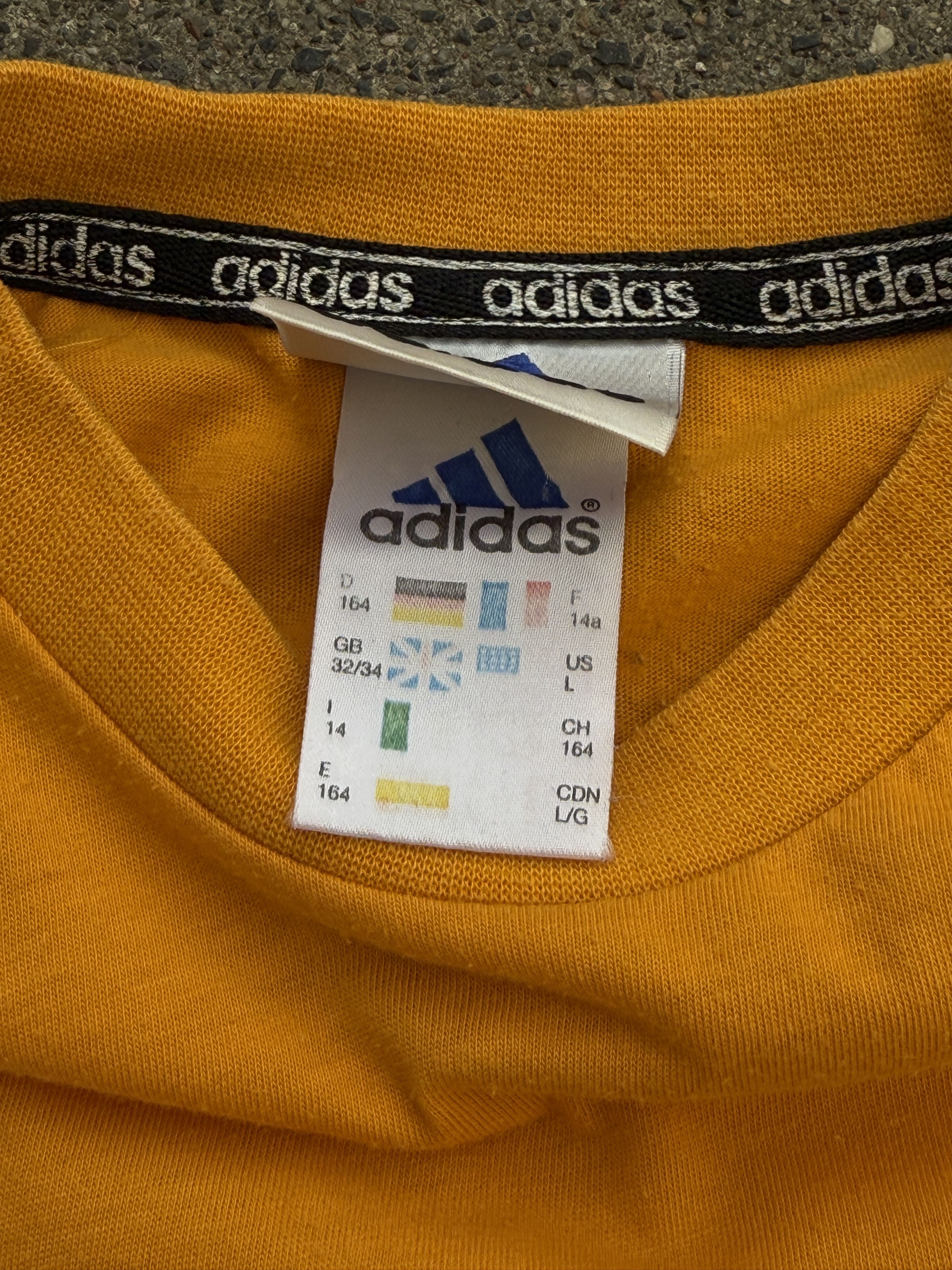 Adidas × Vintage Adidas vintage 80s 90s orange t-shirt - L Size US L / EU 52-54 / 3 - 7 Thumbnail