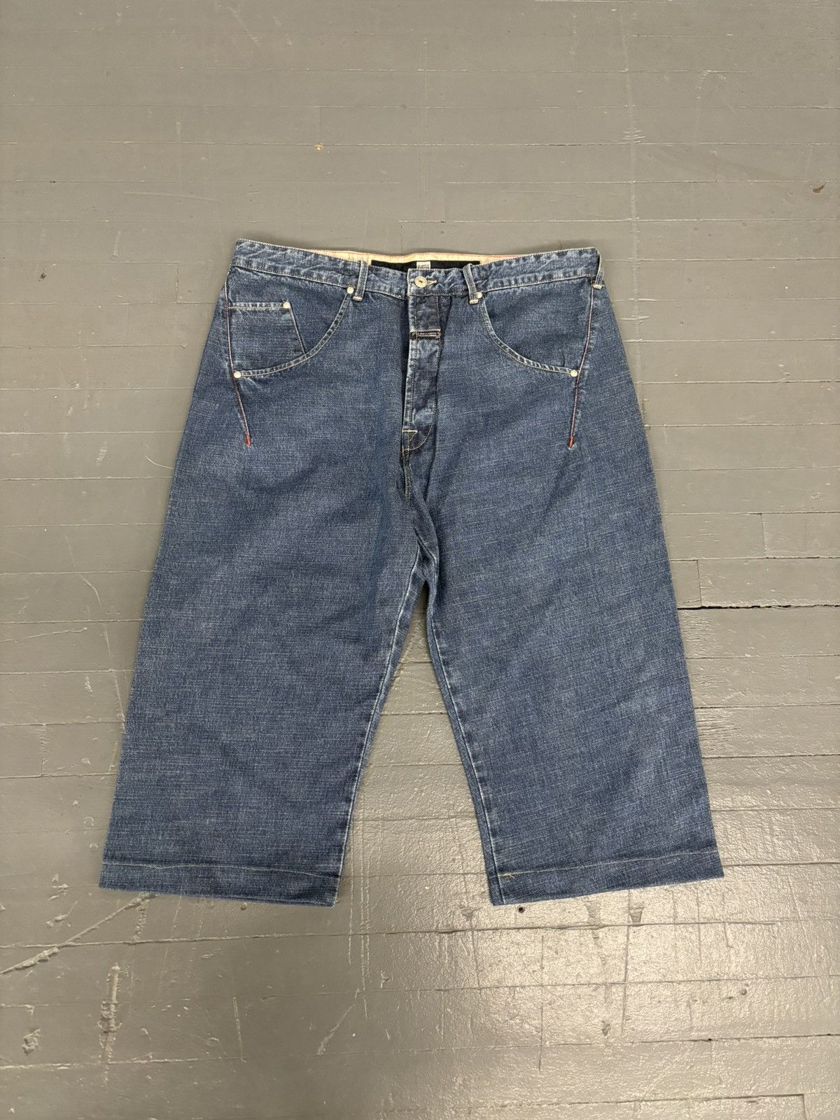 Japanese Brand × Marithe + Francois Girbaud × Vintage Vintage MFG baggy jorts Y2K Size US 38 / EU 54 - 1 Thumbnail