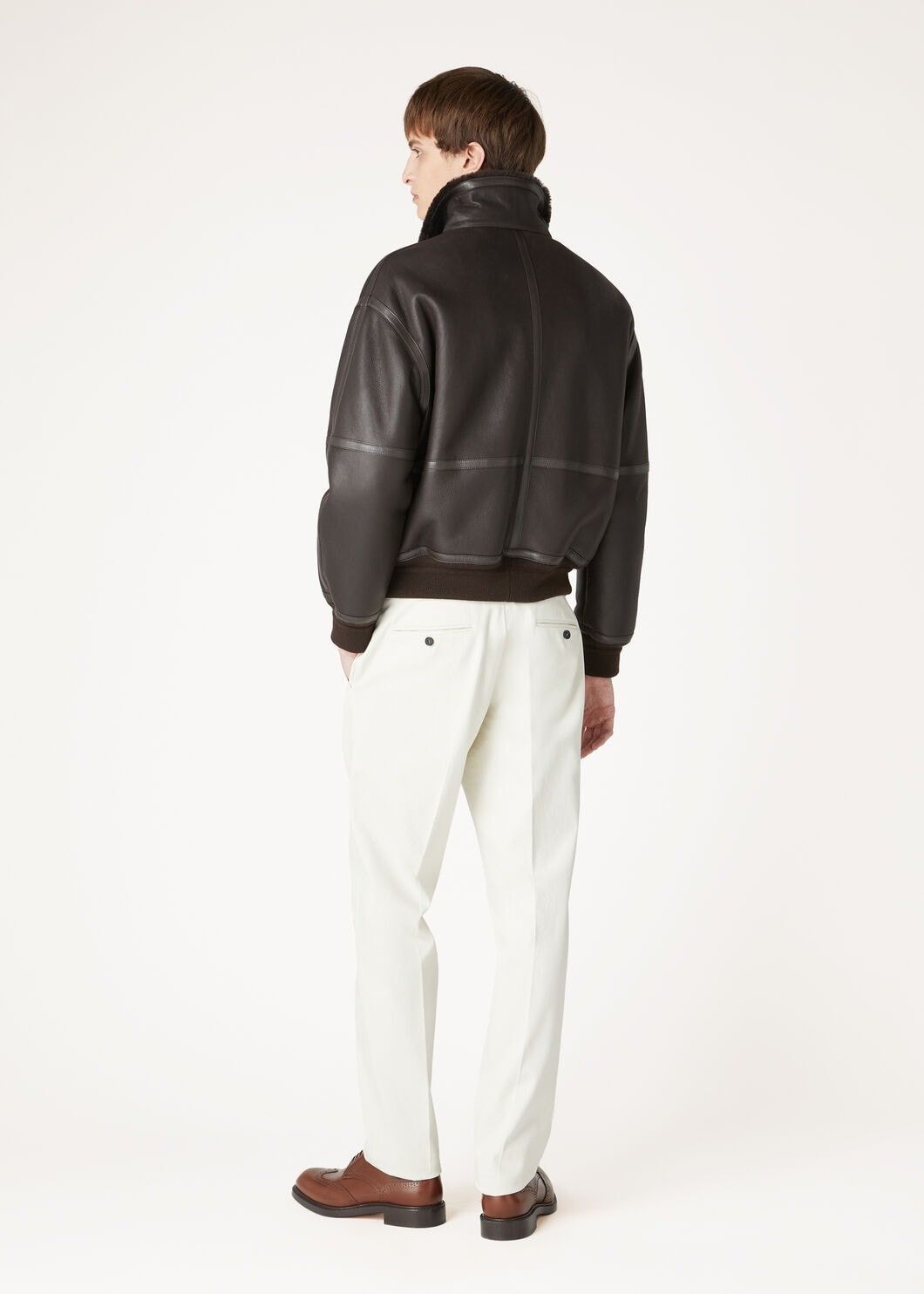 Loro Piana o1srvl11e0925 Peter Bomber Jacket in Dark Brown Size US XS / EU 42 / 0 - 5 Thumbnail
