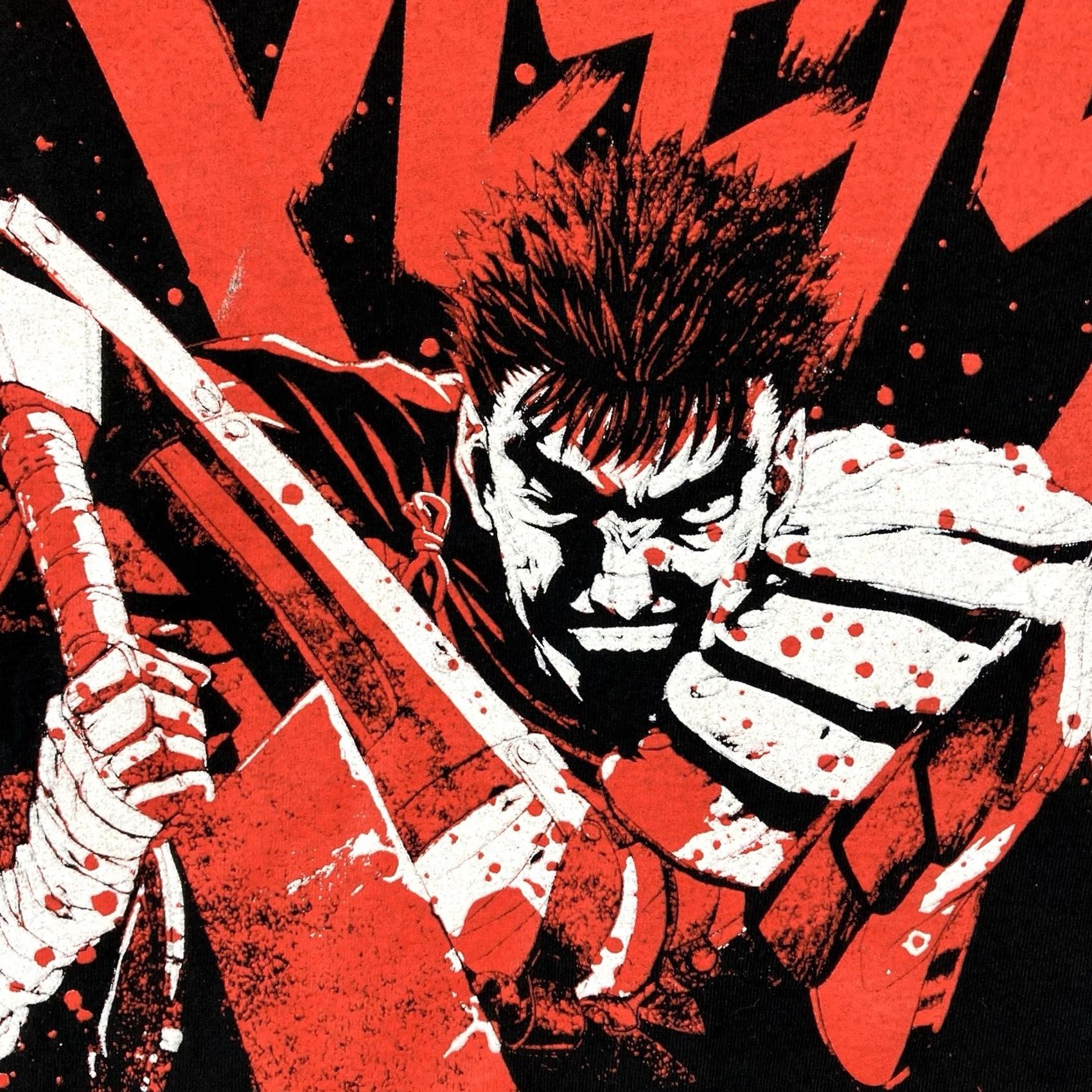 Vintage VINTAGE Berserk T-Shirt Graphic Print Mens 3XL Black Cotton Crew Neck Short Sleeve Gothic Anime Battling Guts Manga Shirt Size US XXL / EU 58 / 5 - 7 Thumbnail